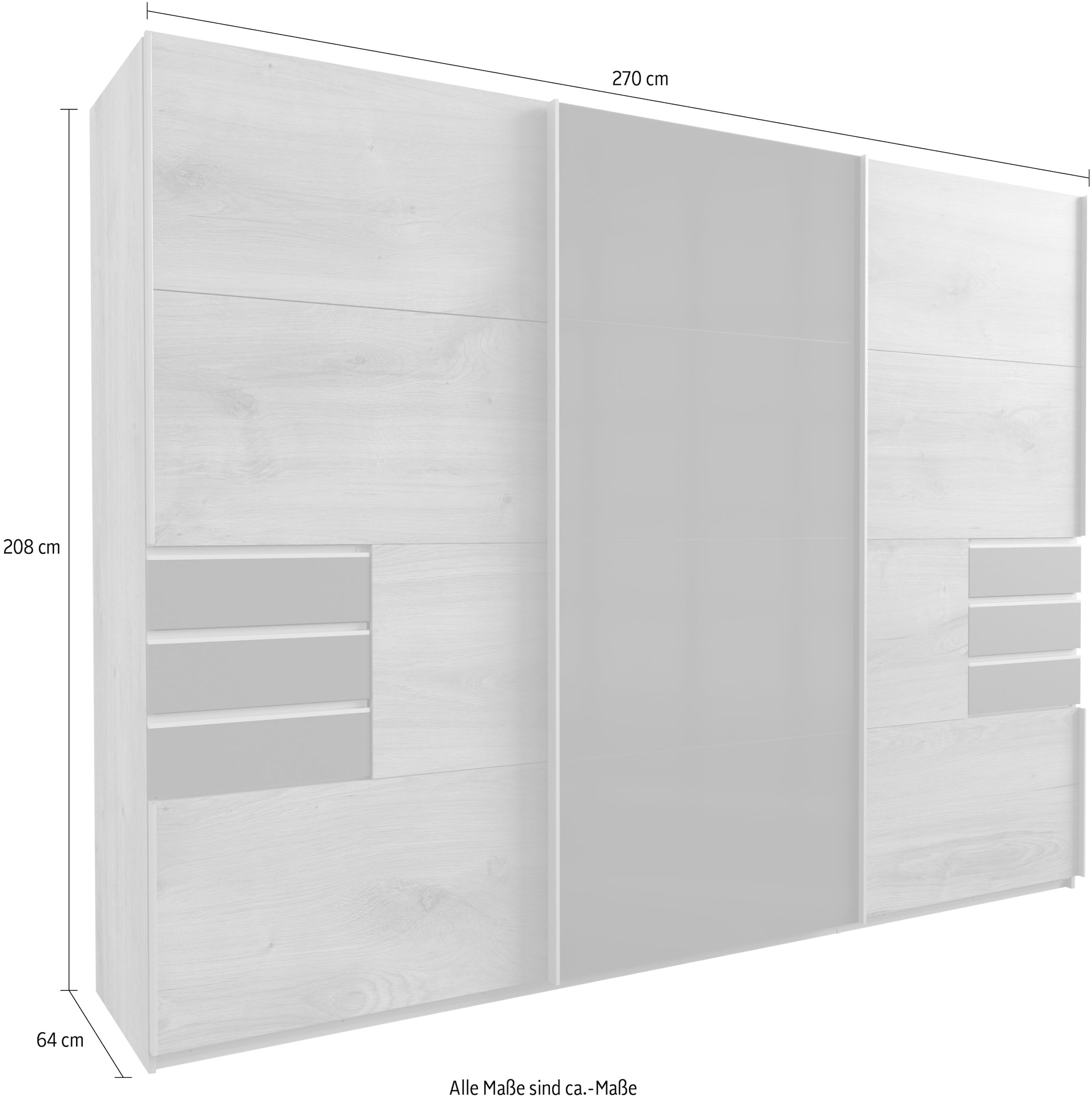 mit Schwebetürenschrank Glaselementen | Wimex BAUR »Saigon«,