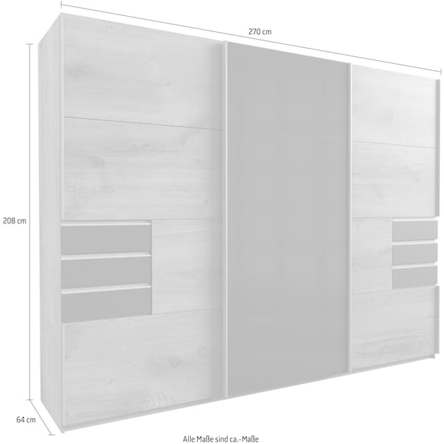 Wimex Schwebetürenschrank »Saigon«, mit Glaselementen | BAUR