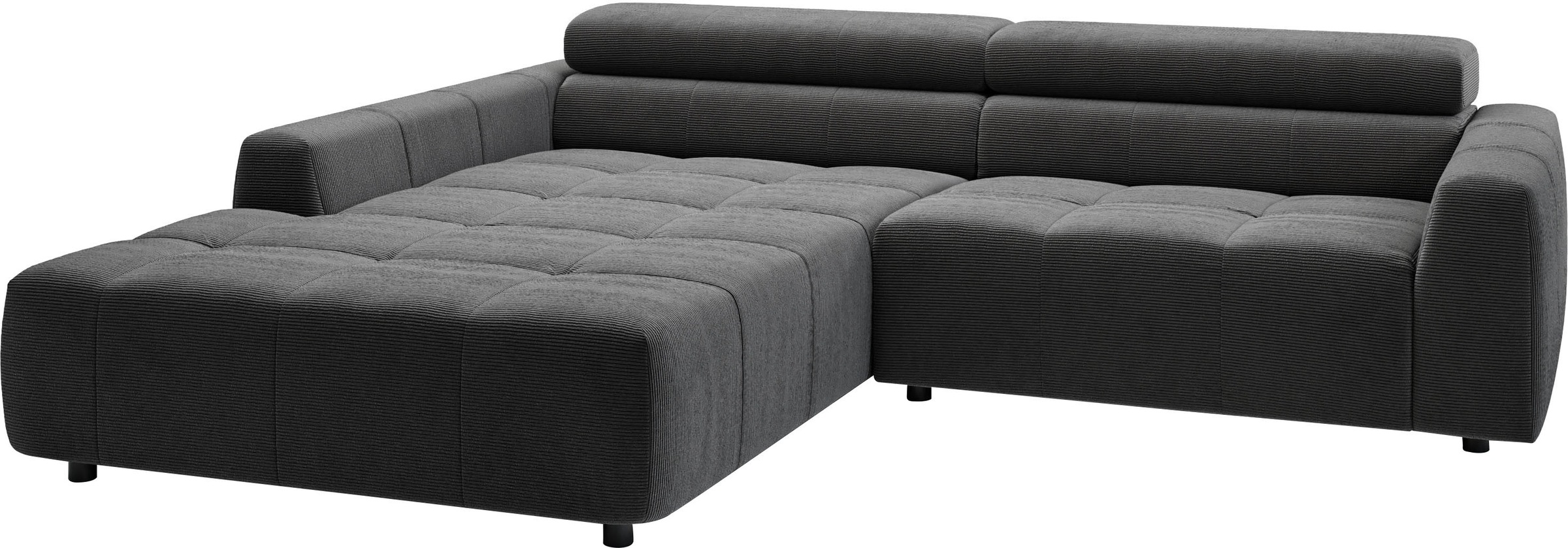 Thumbnail - 3C Candy Ecksofa "Denver auch mit Cord- und Easy care-Bezug, Kopfteilverstellung L-Form" wahlweise. mit motorischer Sitz...