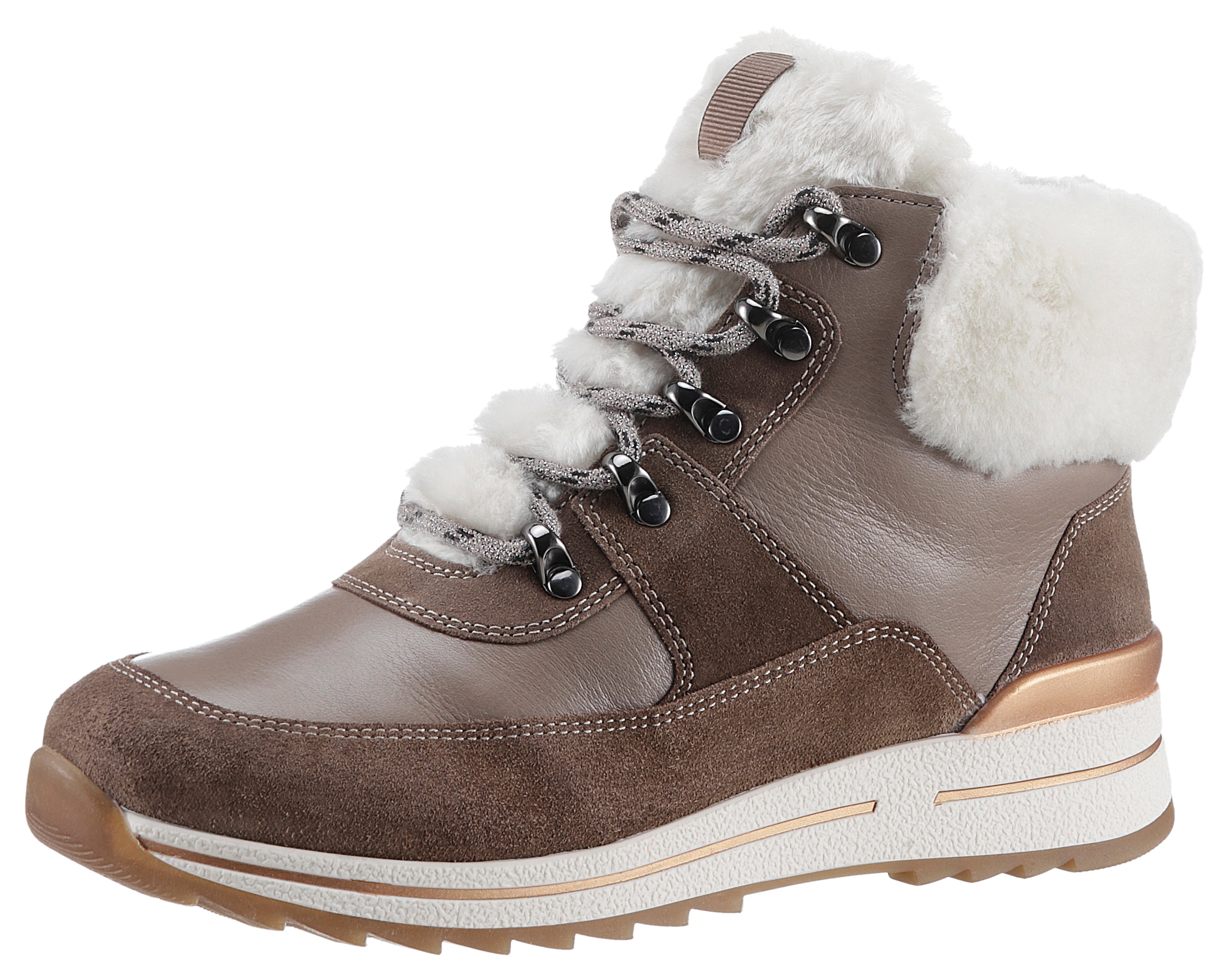 Ara Winterboots "OSAKA", Schnürboots, Winterstiefelette in Komfortweite H = sehr weit