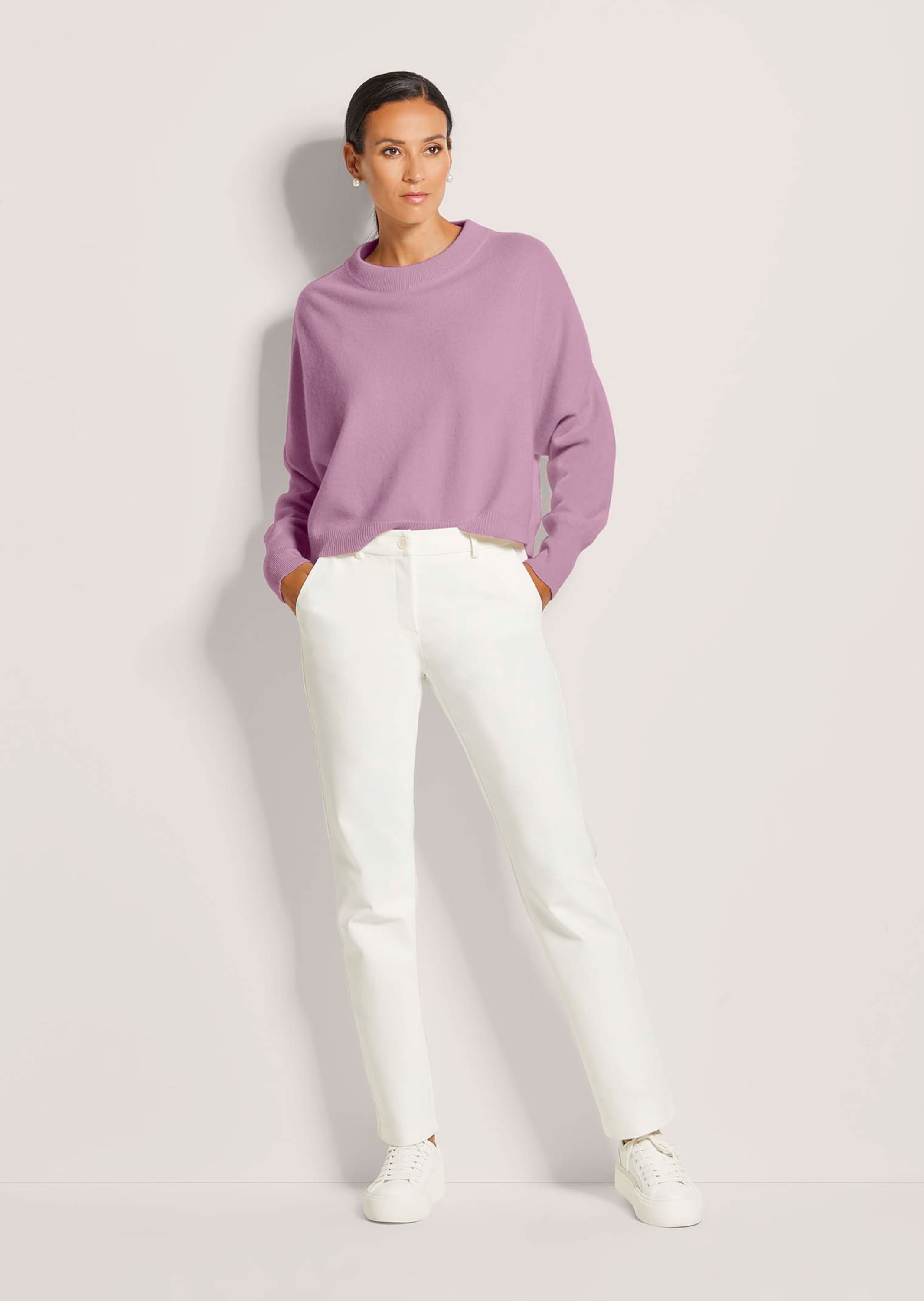 MADELEINE Longpullover "Strickpullover Kaschmir Pullover mit Rundhalsaussch günstig online kaufen