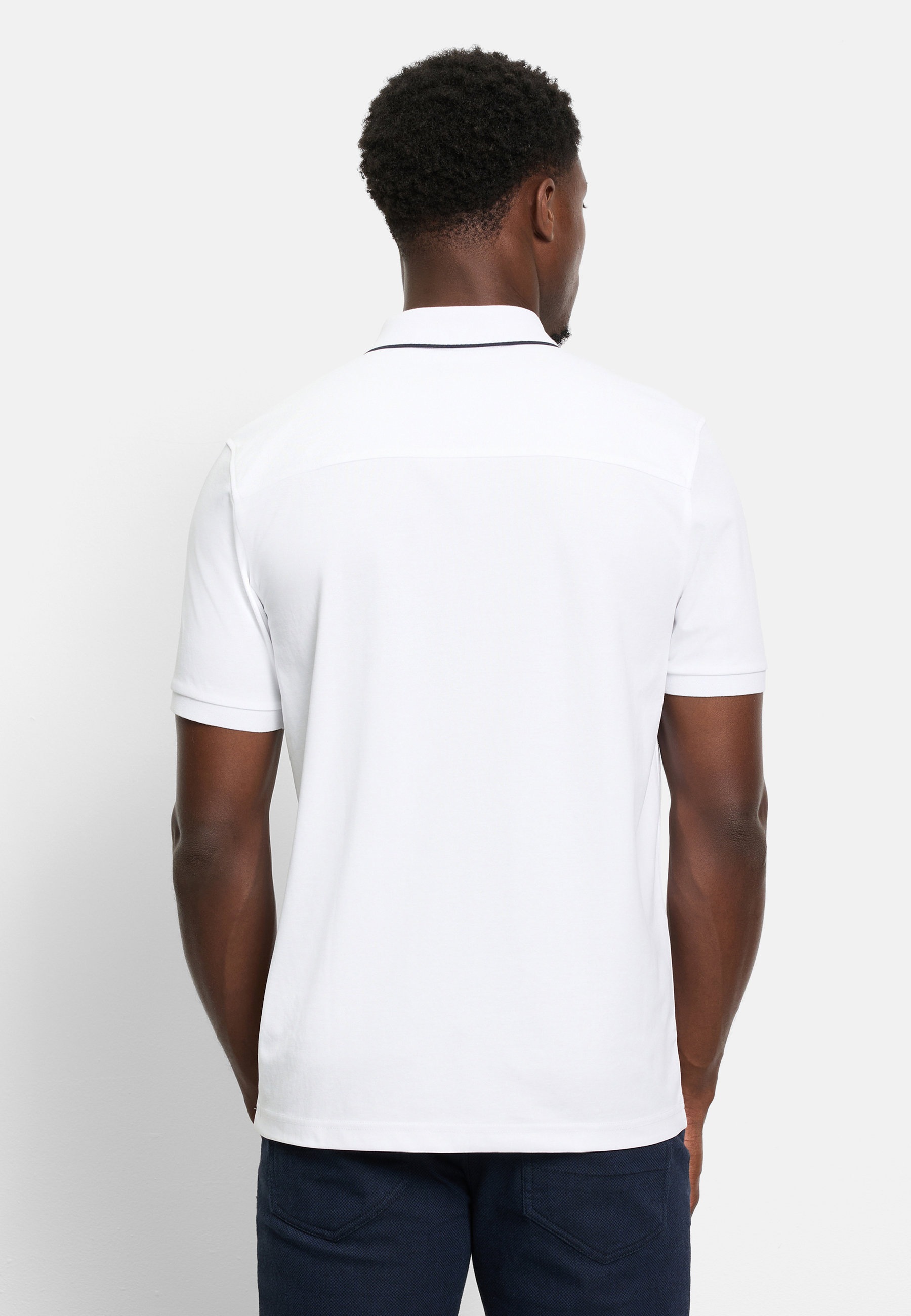 OLYMP Wirk Casual Polo Shirt White Size M 3