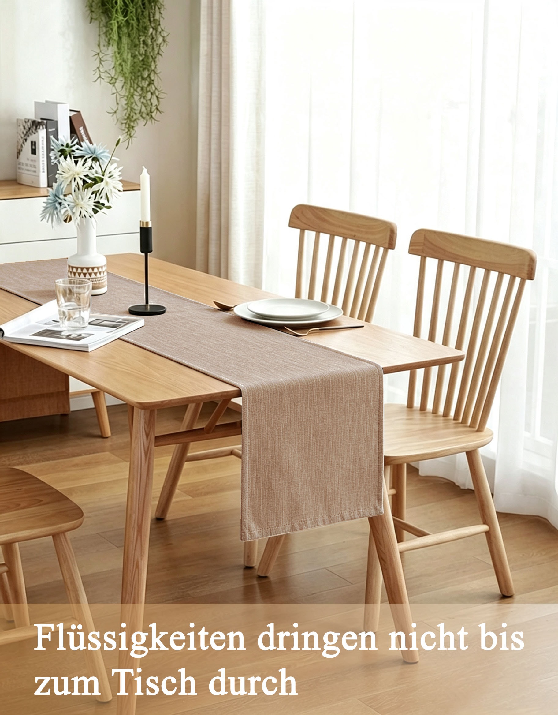 OTTO home Tischläufer "Ozzie" Formstabil & pflegeleicht, gewebtes Design, uni, Dekoration, Esszimmer
