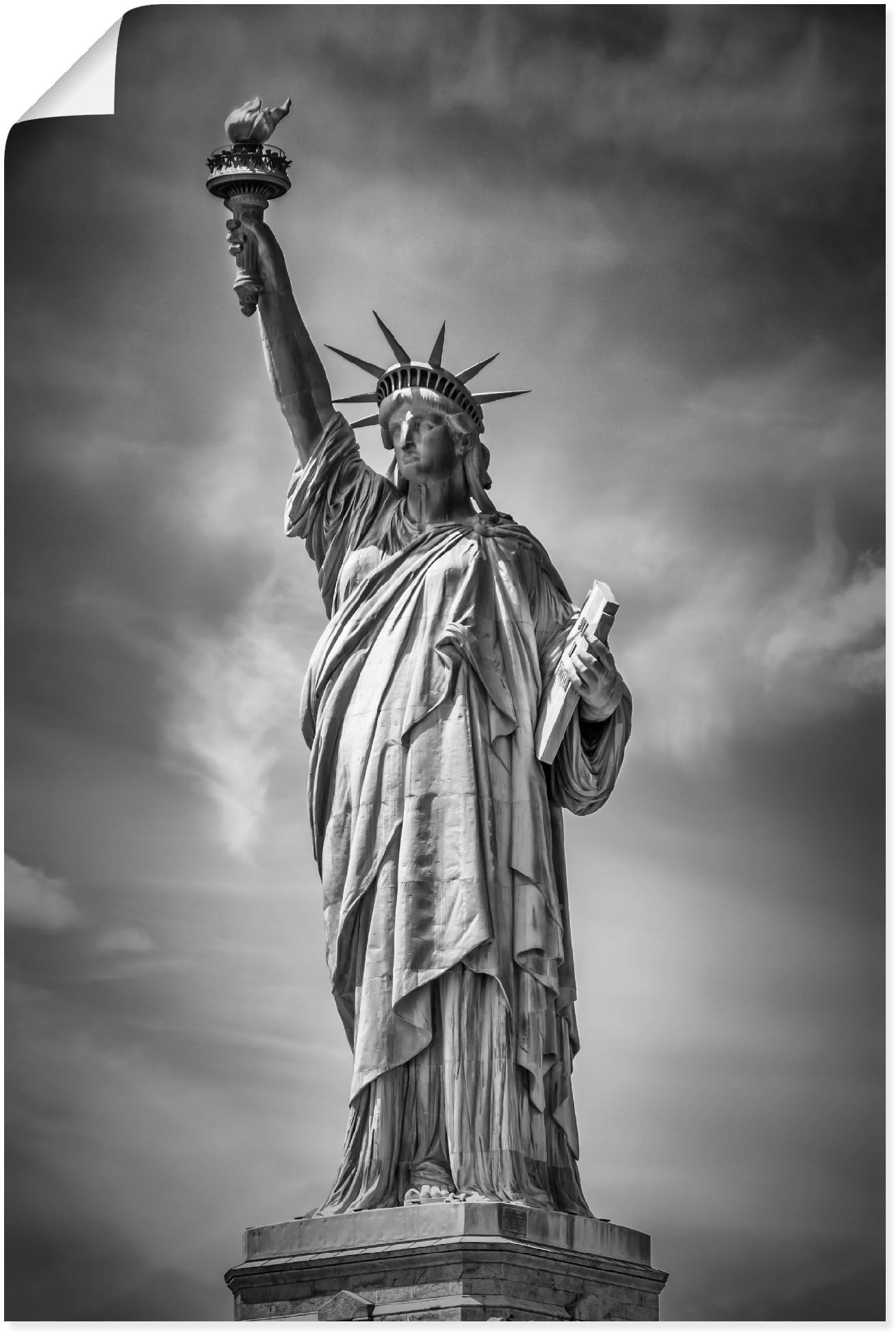 Artland Wandbild »New York in Freiheitsstatue Amerika, | (1 Leinwandbild, BAUR Alubild, St.), City als Bilder Größen von oder II«, versch. Wandaufkleber Poster bestellen