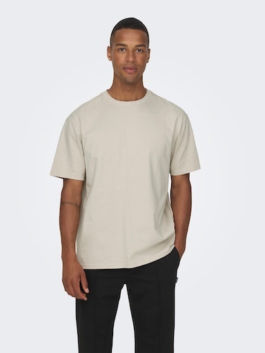 ONLY & SONS Rundhalsshirt "ONSFRED RLX SS TEE" Baumwolle, relaxed fit