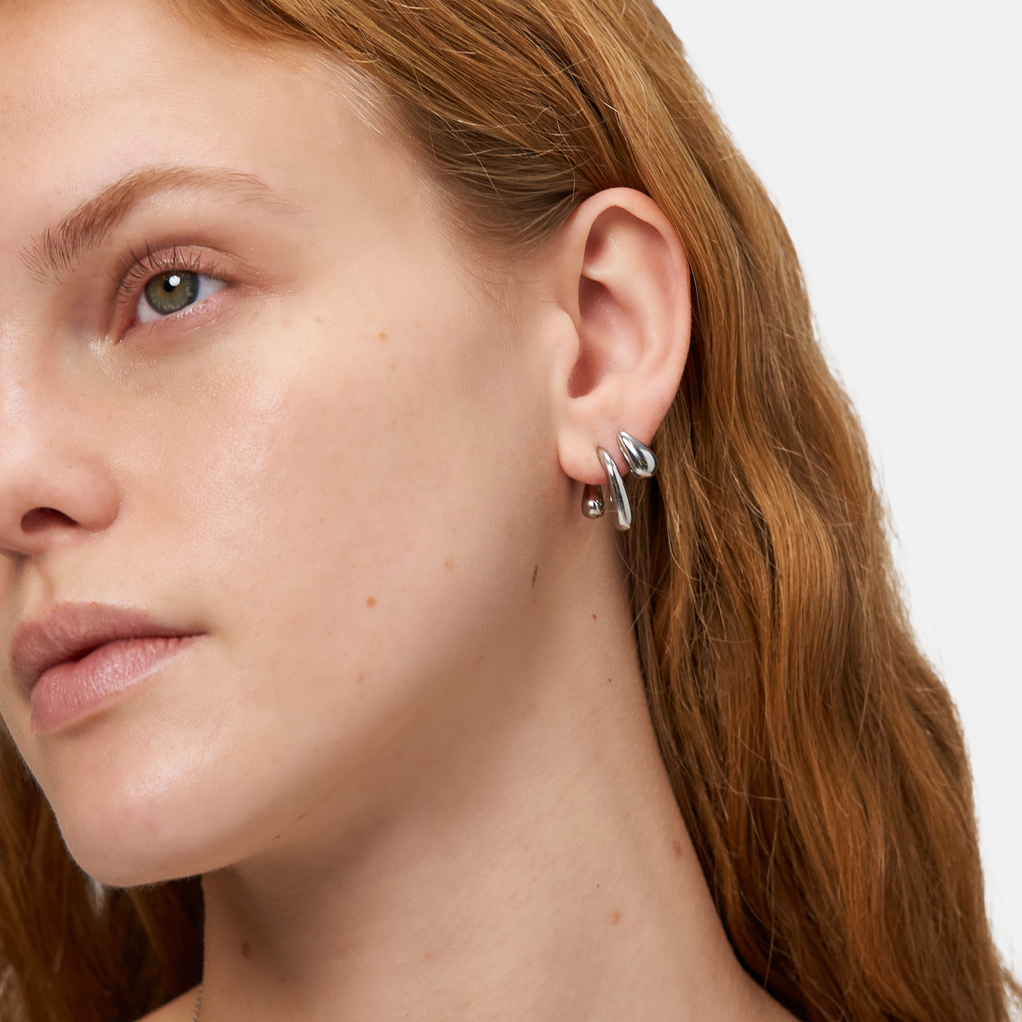 Liebeskind Berlin Paar Creolen »Schmuck Geschenk Edelstahl Ohrringe The Melting Organic«