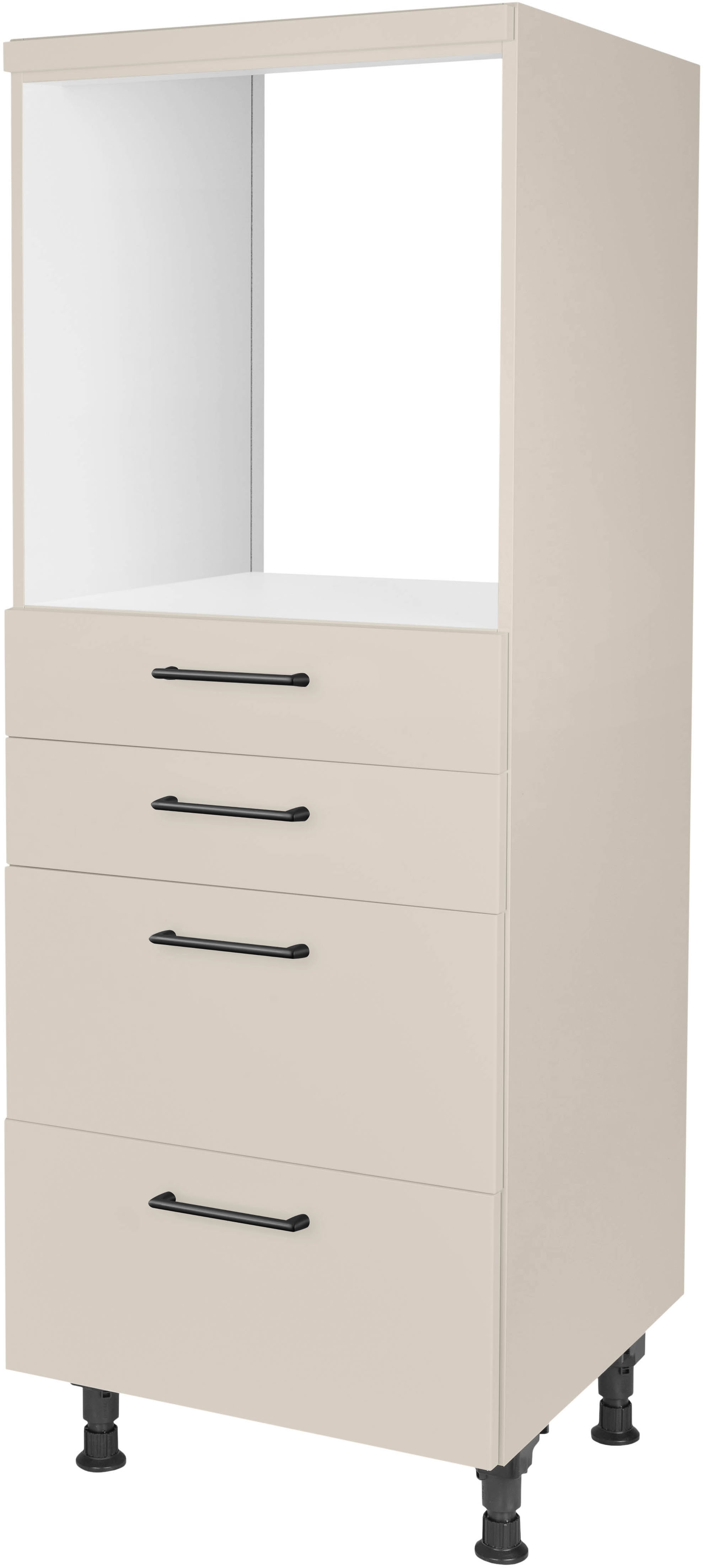 nobilia Herdumbauschrank ""MIAMI", mit Schubkästen und Auszügen," vormontiert, Breite/Höhe: 60/167,8 cm