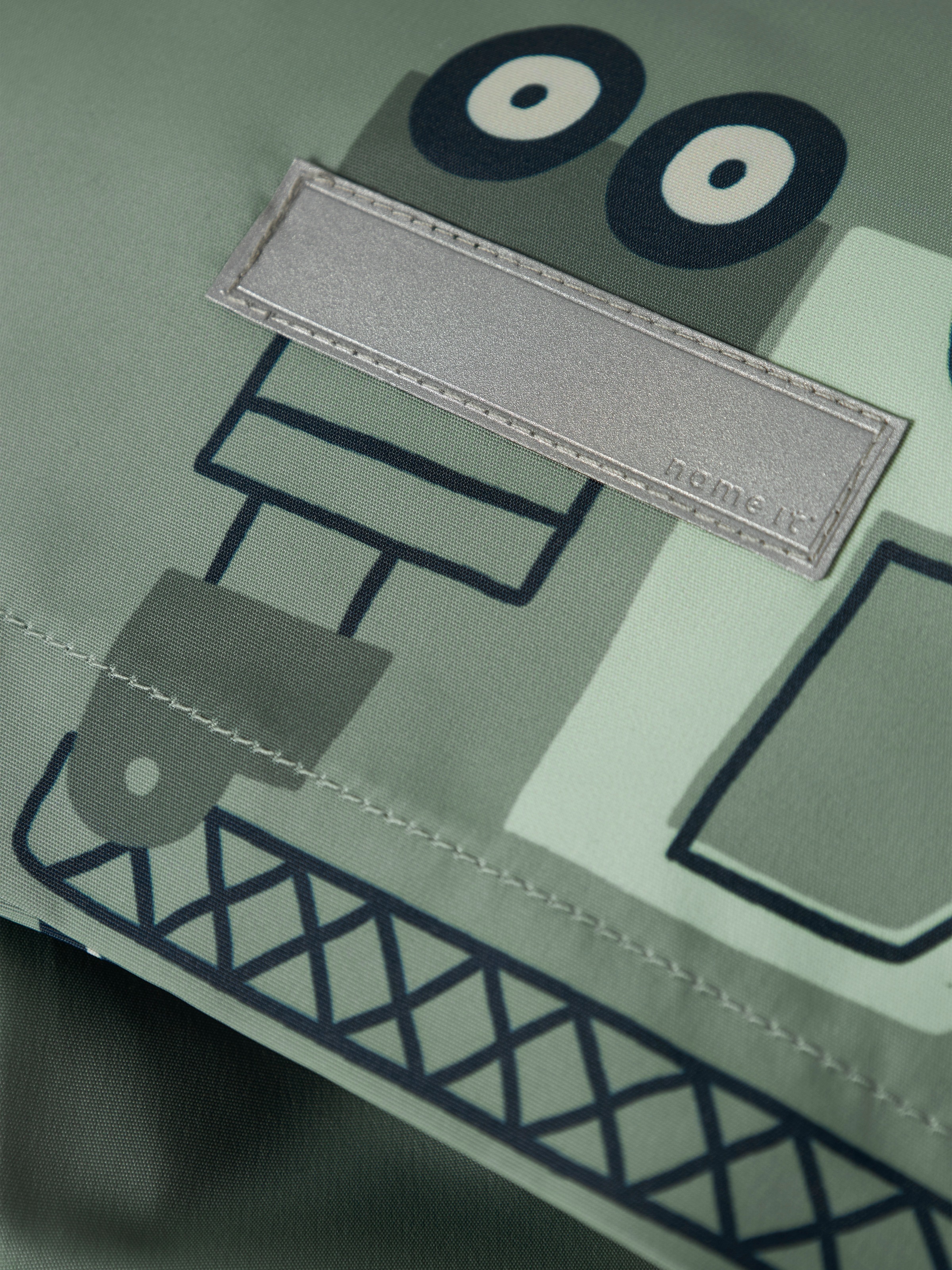 Name It Outdoorjacke »NMMMAX JACKET LI AOP NOOS« mit Kapuze reflektierende Details, wasserabweisend