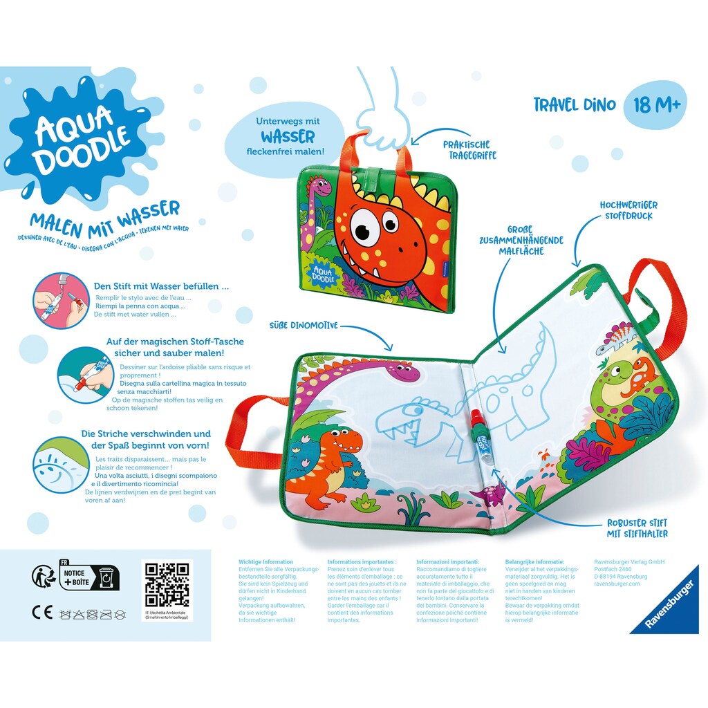 Ravensburger Kreativset »ministeps®, Aqua Doodle®, Travel Dino«