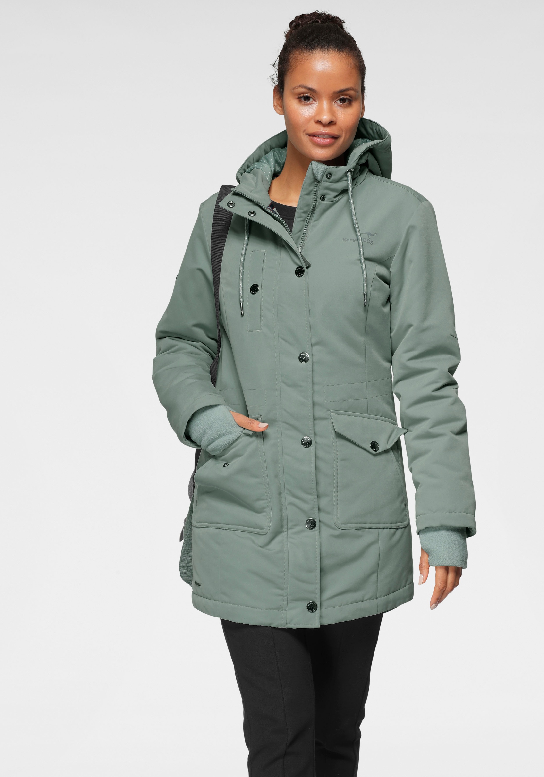 KangaROOS Langjacke, mit Kapuze, für den Übergang, aus leichtem Webmaterial günstig online kaufen