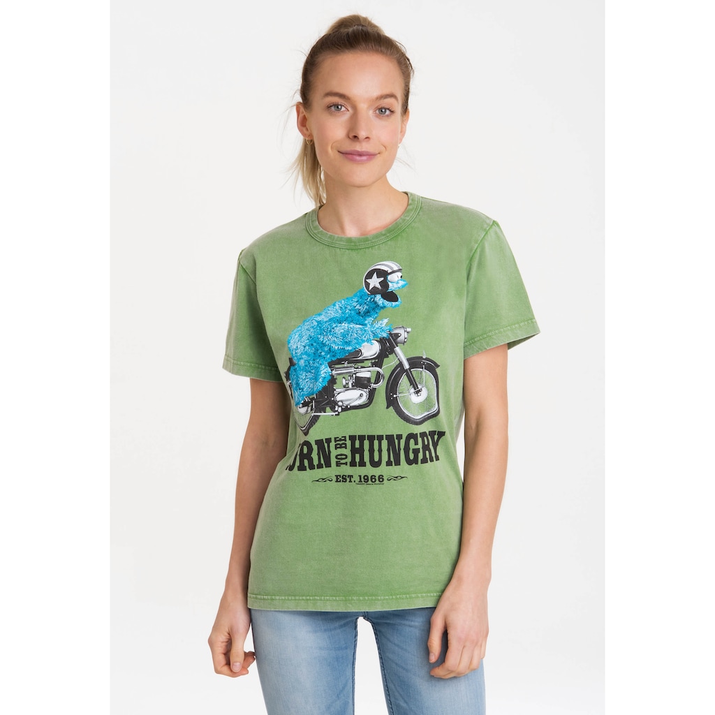 LOGOSHIRT T-Shirt »Sesamstrasse - Krümelmonster Motorrad«
