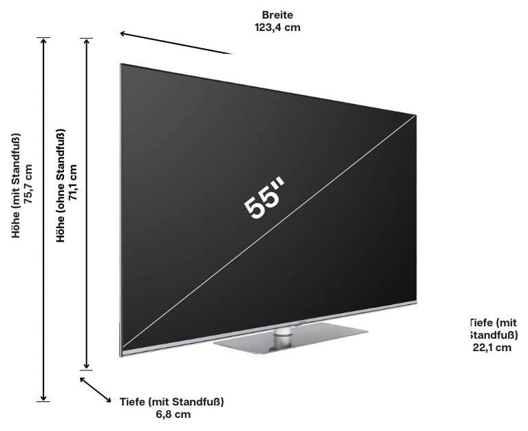 Hanseatic QLED-Fernseher »55Q850UDS«, 139 cm/55 Zoll, 4K Ultra HD, Android  TV-Smart-TV | BAUR