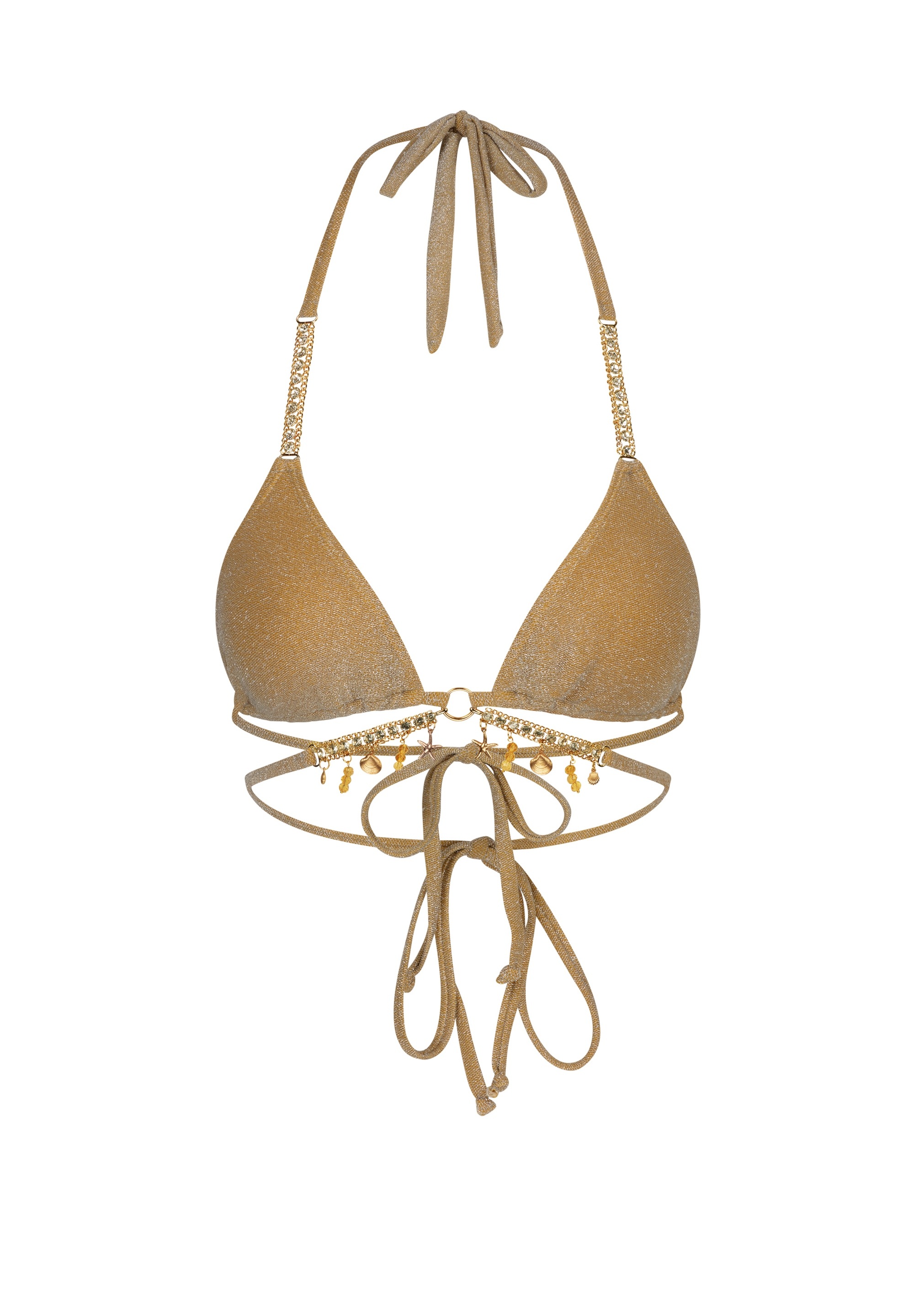 Moda Minx Triangel-Bikini-Top »Lumiere Seychelles«, (1 St.), mit funkelnden Anhängern