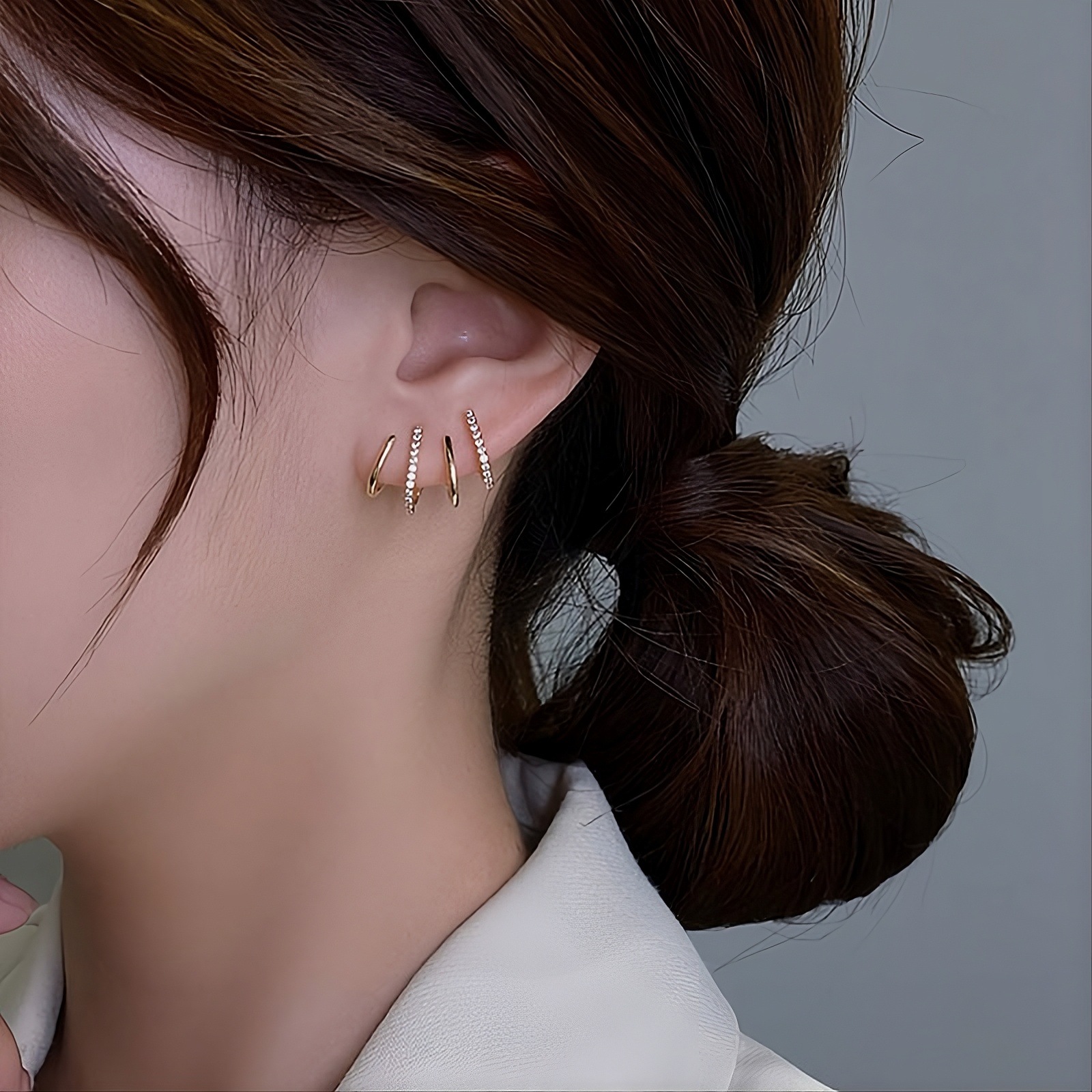 Aniston JEWELRY & WATCHES Paar Ohrstecker »Schmuck Geschenk Kupfer Ohrschmuck Ohrringe Ohrklemmen-Optik« Made in Germany - mit Zirkonia (synth.)