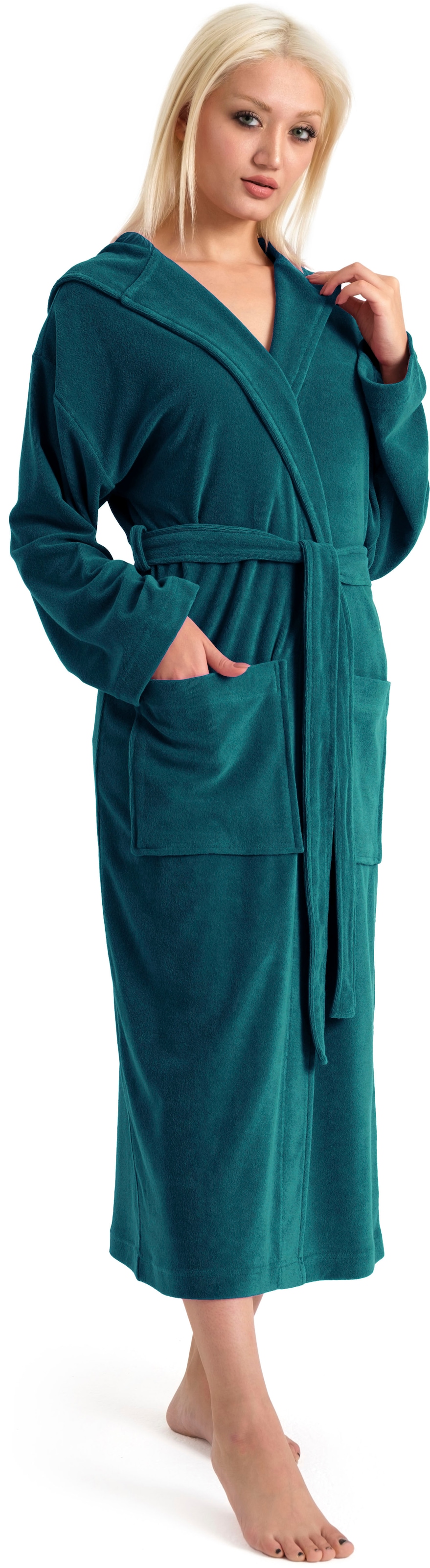 OTTO home Damenbademantel "Jule, ideal für Sauna & Spa, Hotelbademantel, Mo günstig online kaufen