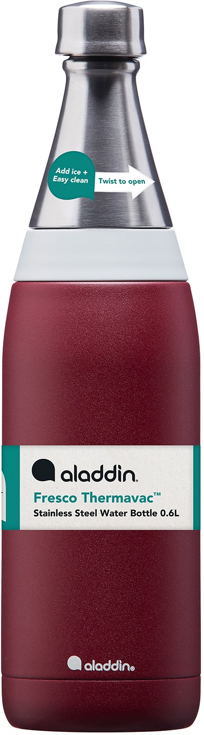 aladdin Isolierflasche »Fresco Thermavac™ L«, (3 tlg.), auslaufsicher, für kohlensäurehaltige Getränke, 0,6 Liter