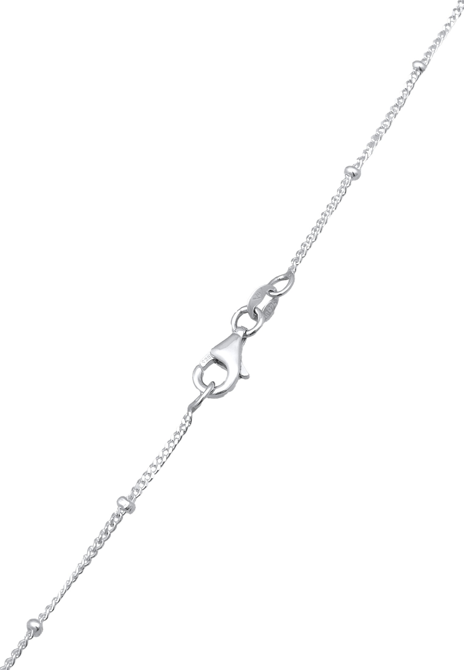 Elli Silberkette »Halskette Kugelkette Glas Kristalle Weiß 925 Sterling Silber«