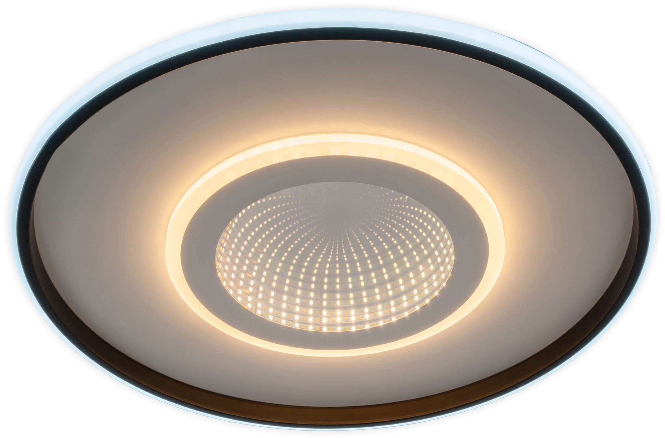 my home LED Deckenleuchte »Mona Deckenlampe mit Infinity 3D Effekt«, 1 flammig, Leuchtmittel LED-Board | LED fest integriert, D: 50cm, dimmbar, inkl. Memory, CCT, Fernbedienung, 40W, Tunnel Mirror