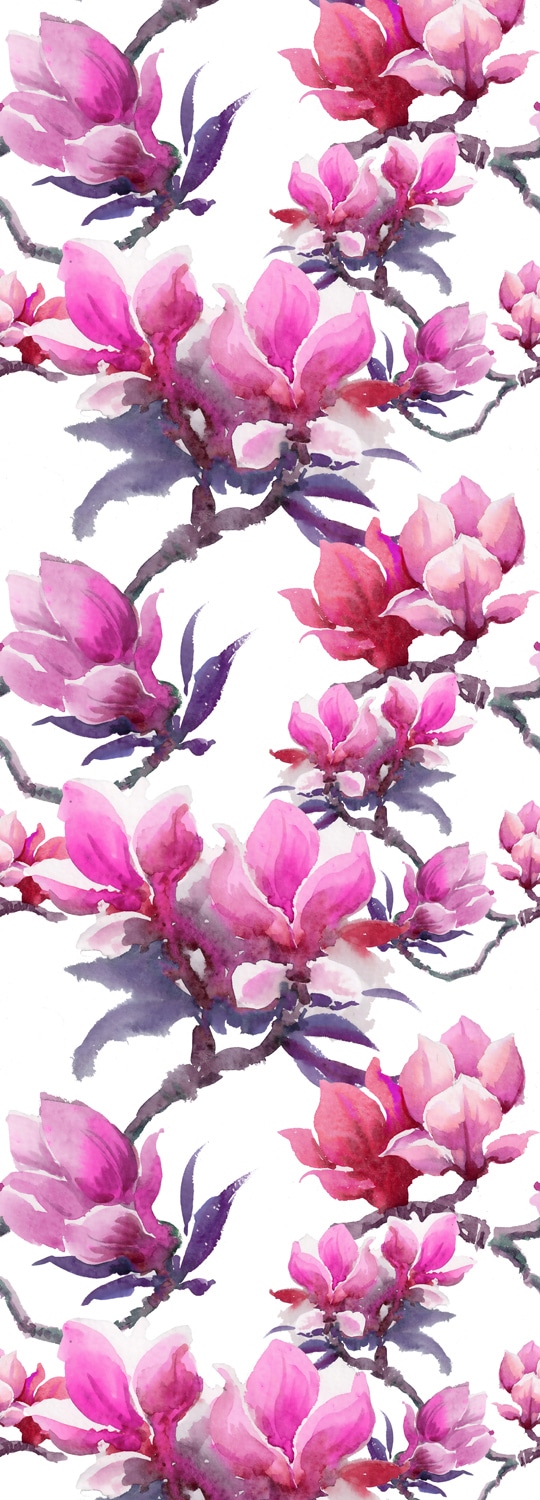 queence Vinyltapete "Gaby" Motiv bedruckt botanisch floral gemustert natürlich glatt 90x250cm, selbstklebend, kinderleichte Anbringung, Sticker