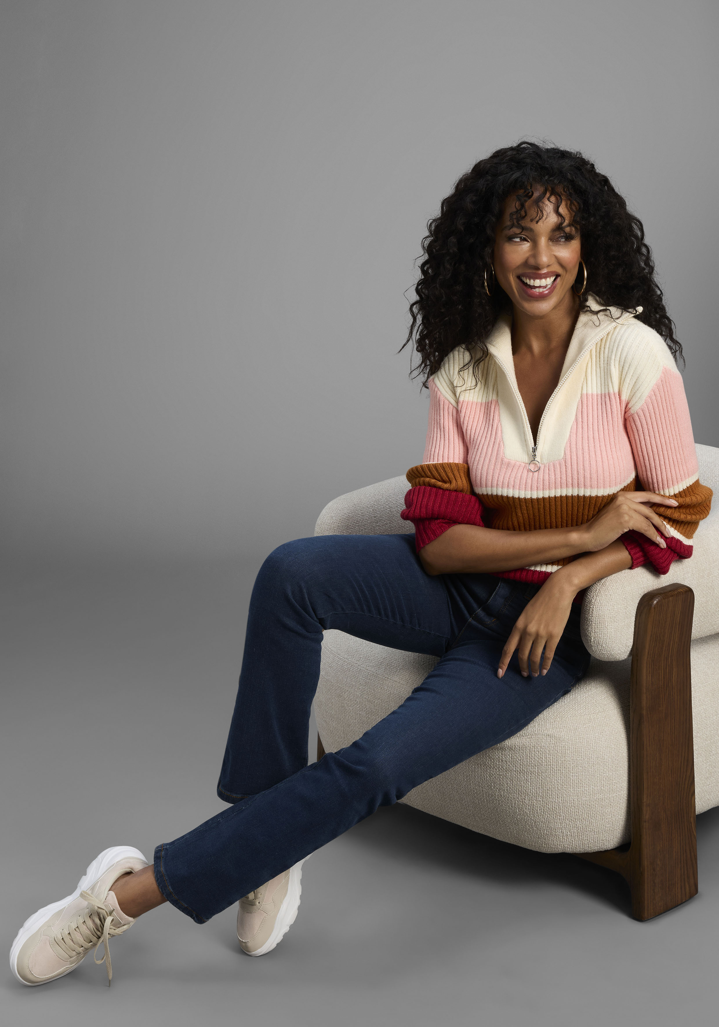 Thumbnail - Arizona Gerade Jeans "Comfort-Fit" High Waist