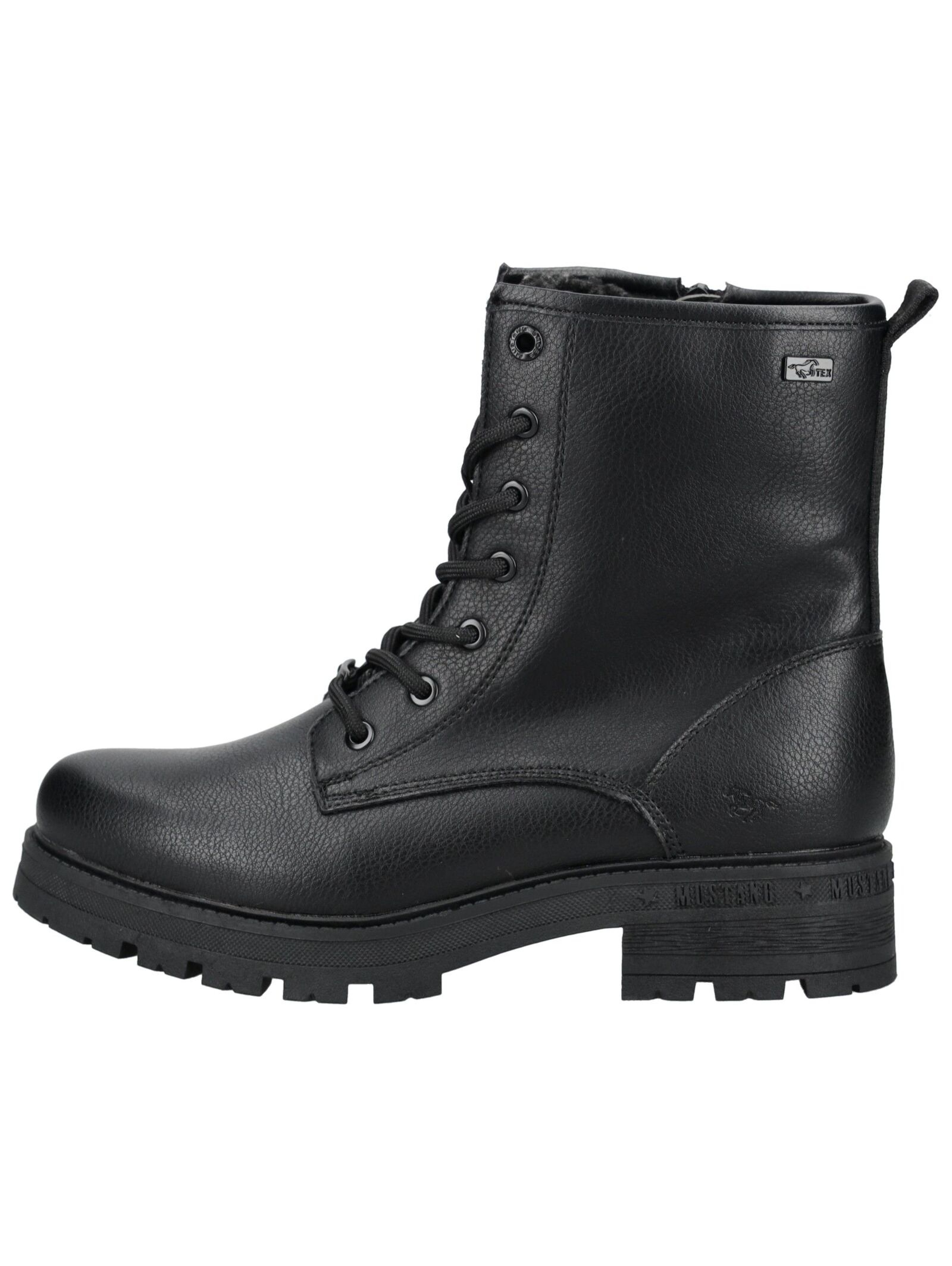 Mustang Shoes Schnürstiefelette "Mustang Shoes Stiefelette Lederimitat/Text günstig online kaufen