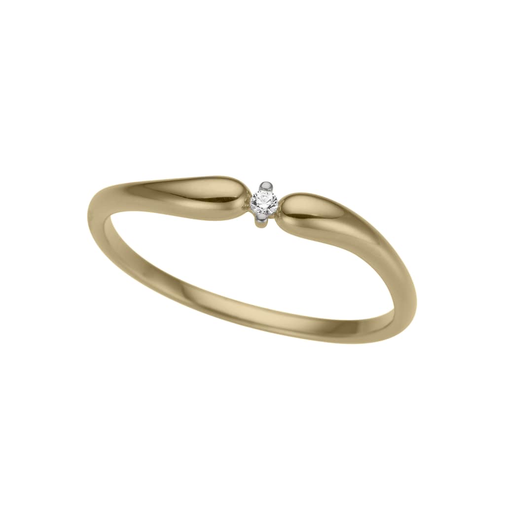 Firetti Solitärring »Schmuck Geschenk Gold 585 Damenring Verlobungsring Goldring LIEBE«