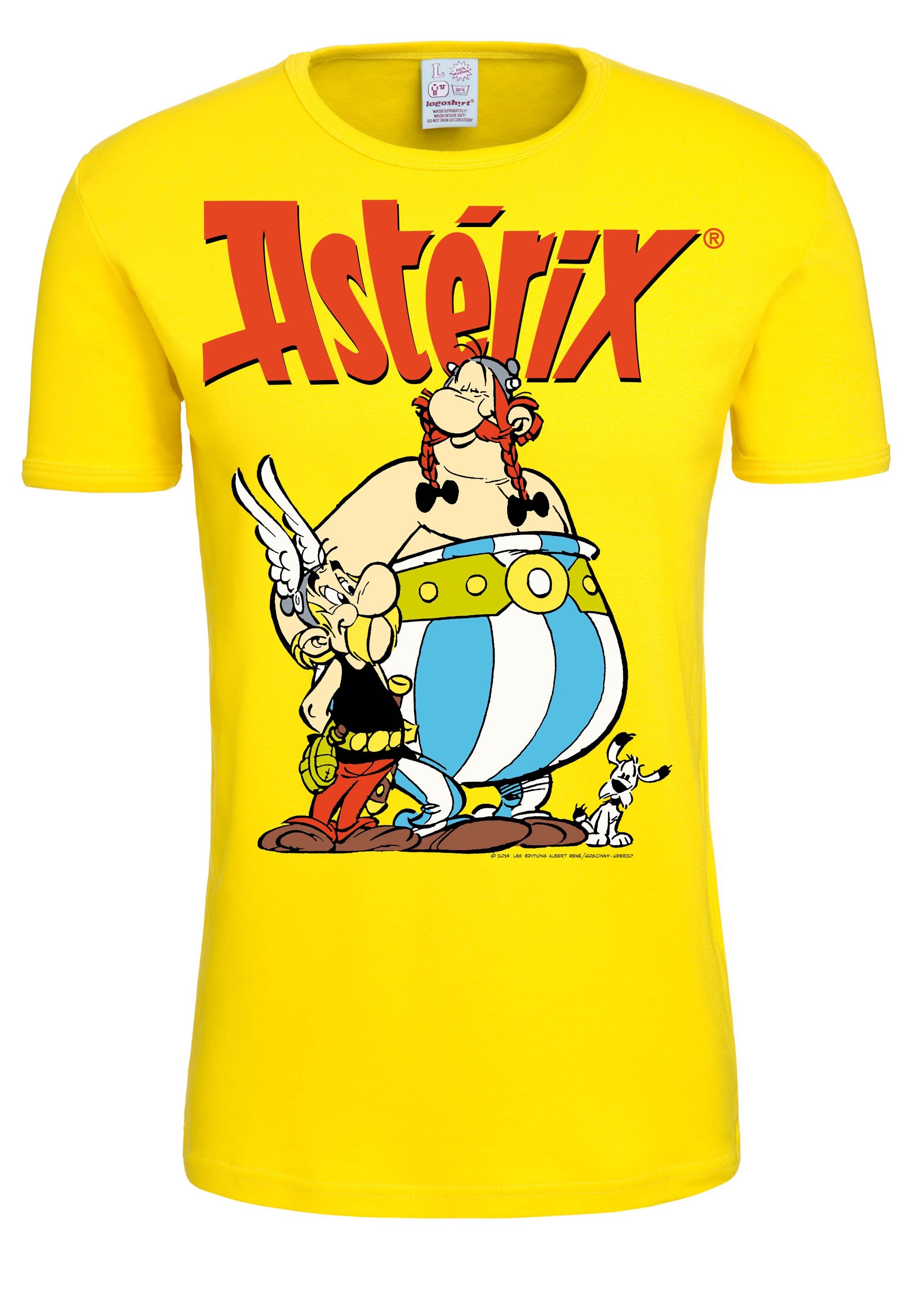 T-Shirt kaufen Obelix«, lizenzierten LOGOSHIRT BAUR | »Asterix im Originaldesign & ▷