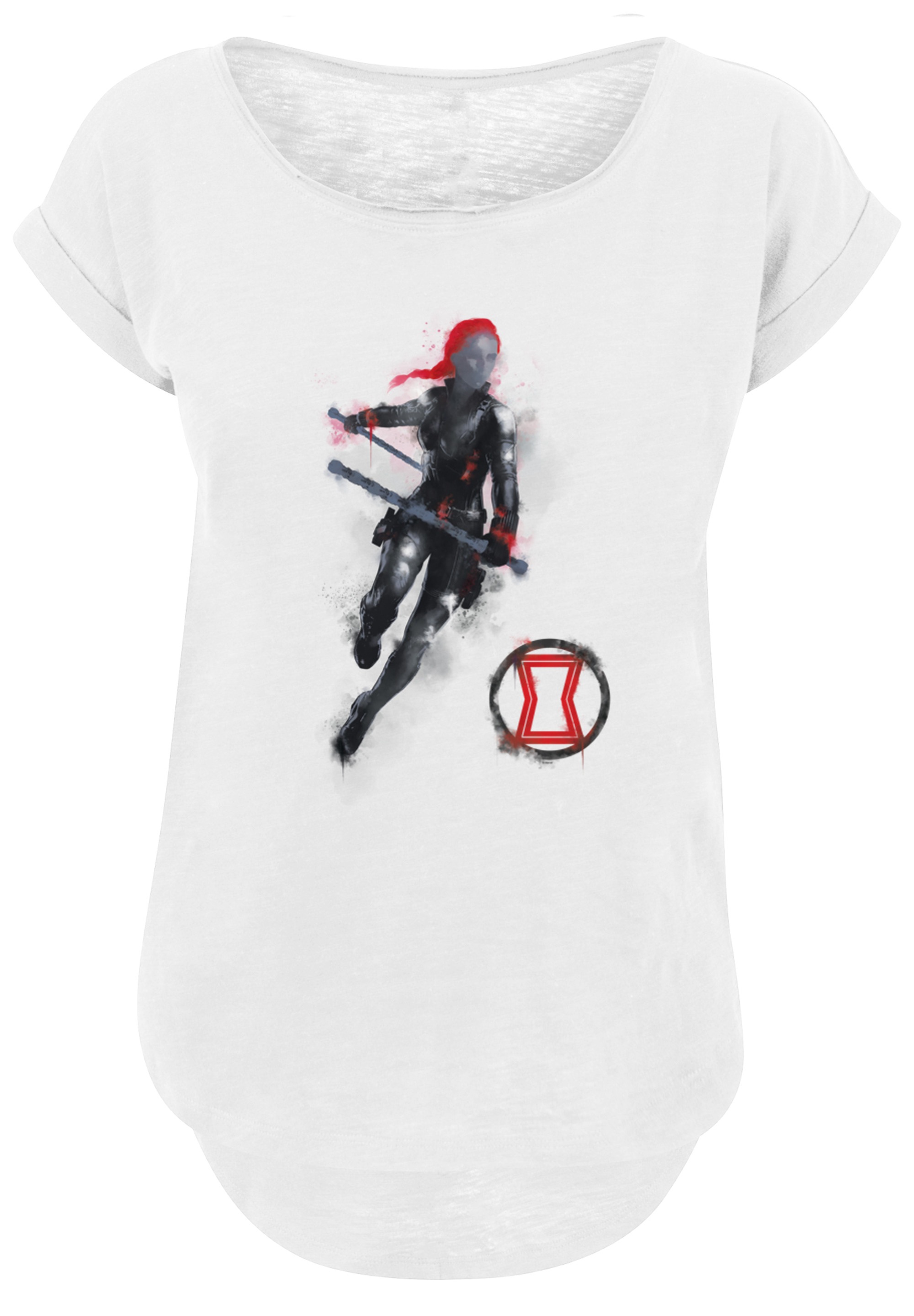 F4NT4STIC T-Shirt »Marvel Avengers Endgame Painted Black Widow«, Damen,Premium Merch,Lang,Longshirt,Logo Print