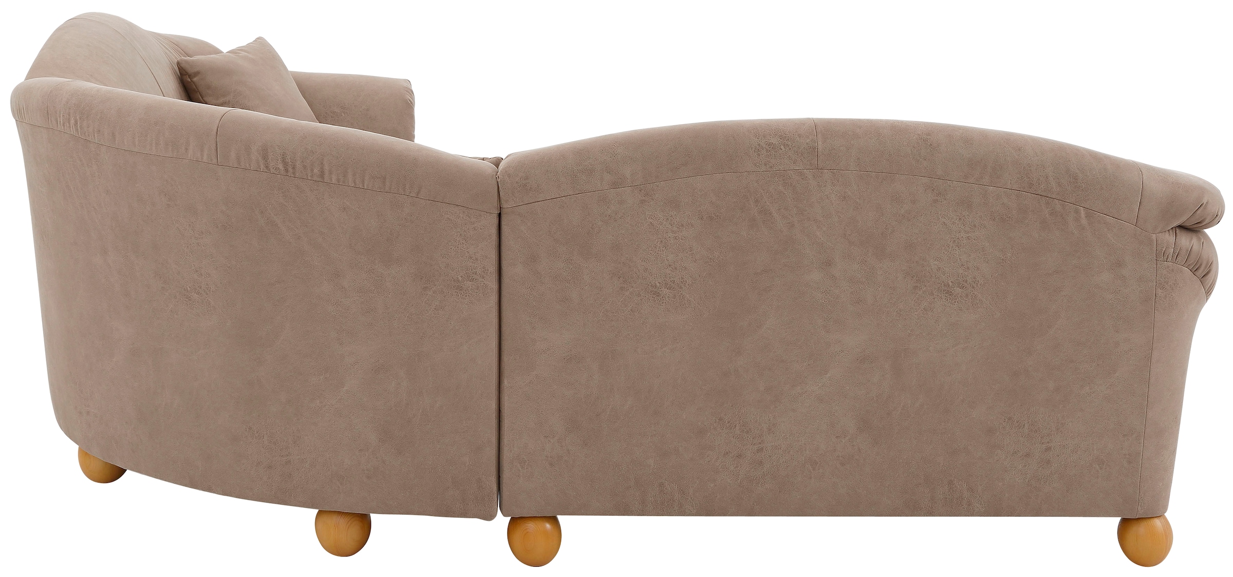 Home affaire Ecksofa »Milano Vintage, L-Form«, mit Federkern, Bezug in Lederoptik, incl. 4 Zierkissen