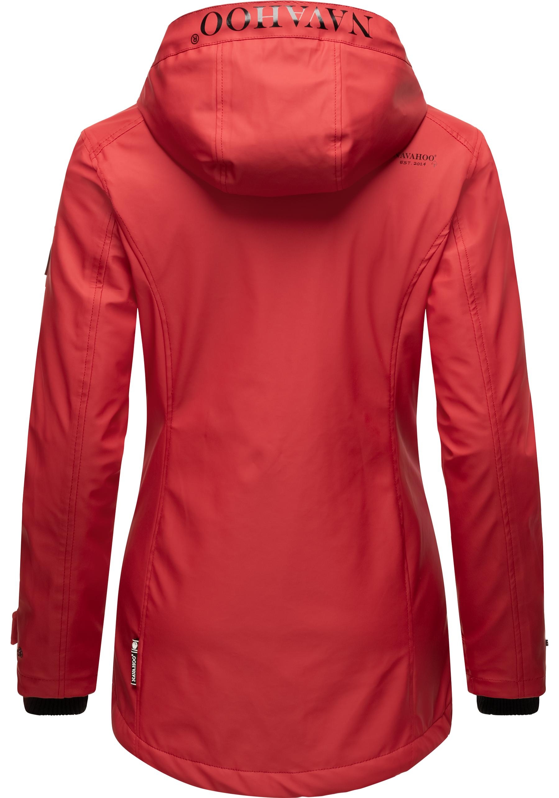 Navahoo Regenjacke »Lindraa«, mit Kapuze, stylische wasserdichte Outdoorjacke mit Teddyfell