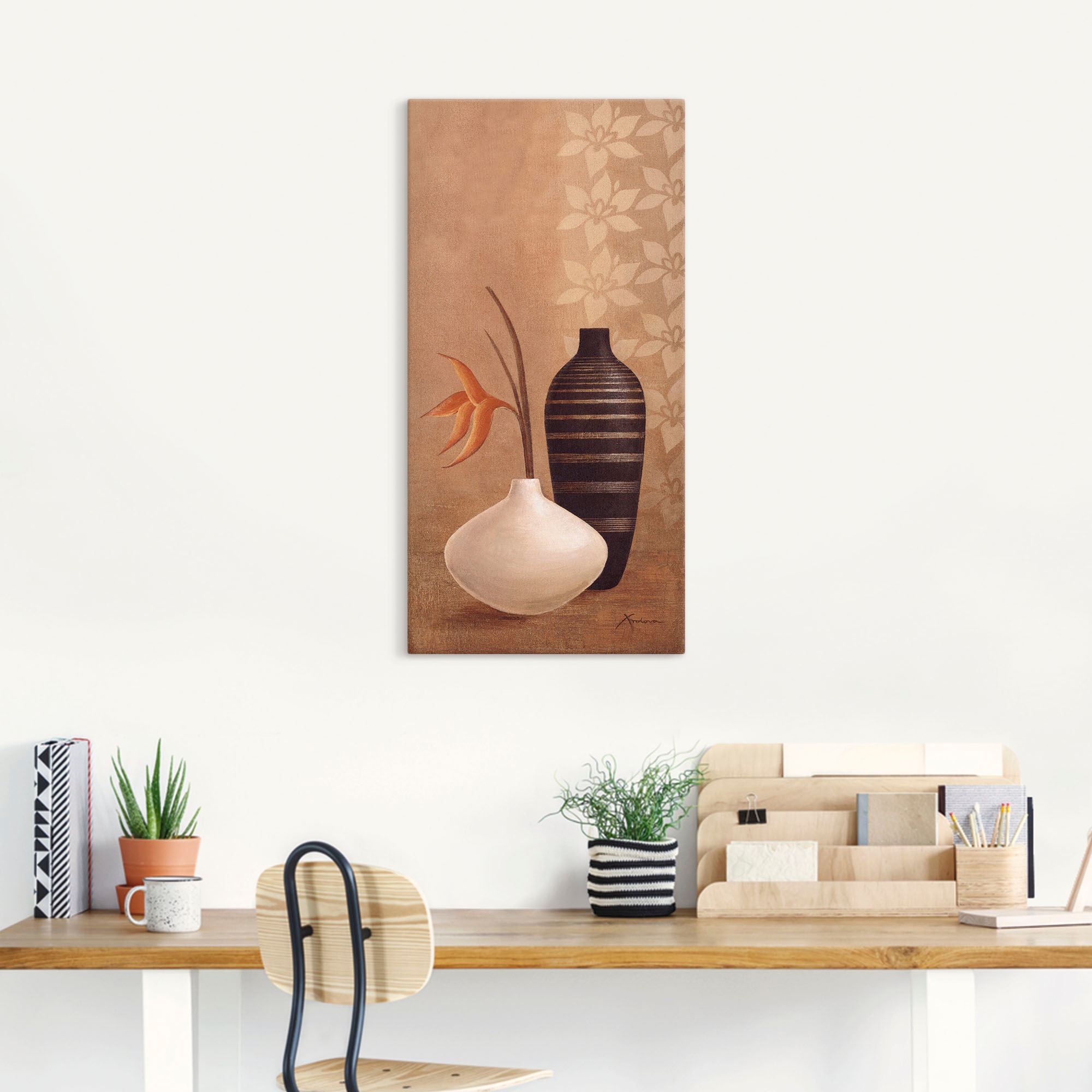 Artland Wandbild "Bauschige Vasen" Vasen & Töpfe 1 Stk. tlg. als Leinwandbi günstig online kaufen