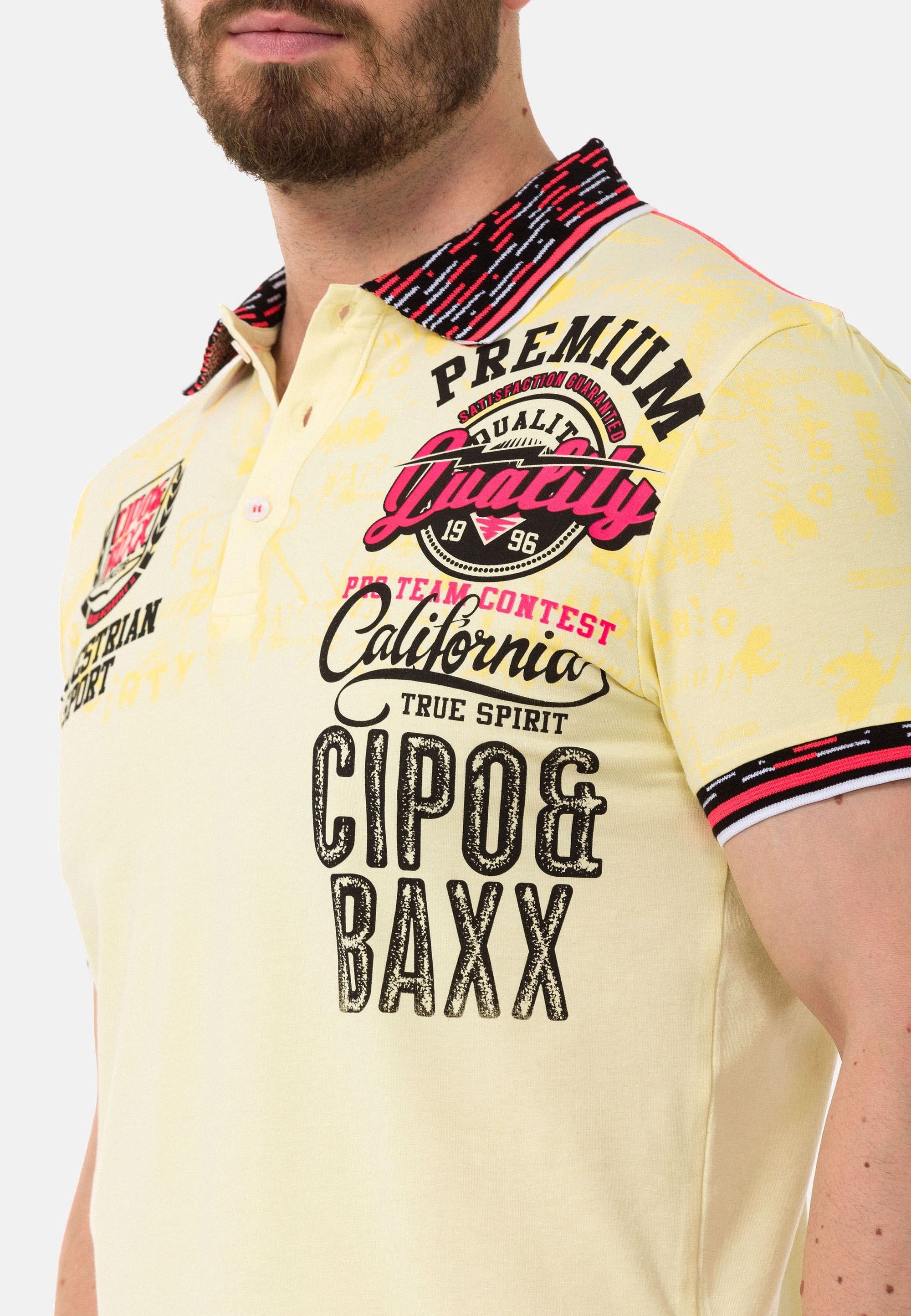 Cipo & Baxx Poloshirt, in coolem Polo-Design
