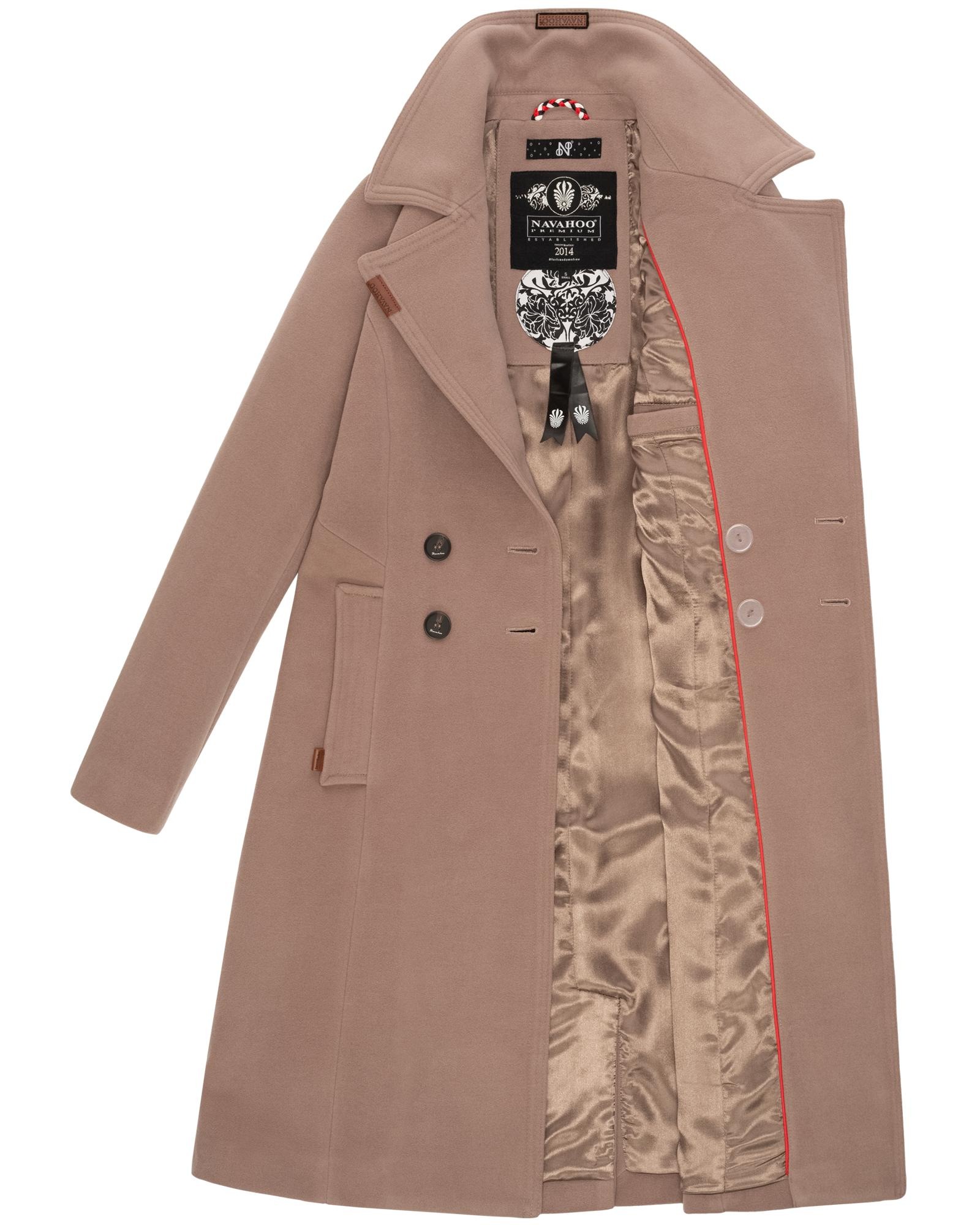 Navahoo Wintermantel »Wooly«, edler Damen Trenchcoat in Wollmantel-Optik