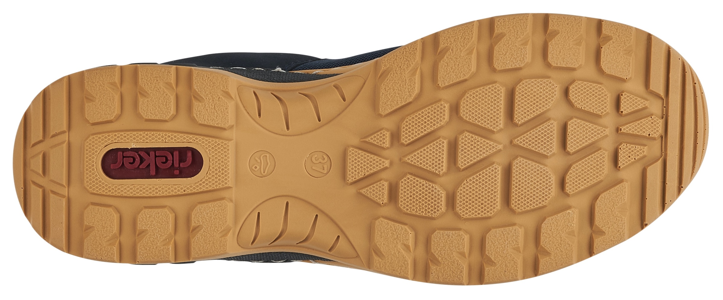 Rieker Slip-On Sneaker, Trekking Schuh, Freizeitschuh, Slipper mit aufwendiger Rahmennaht