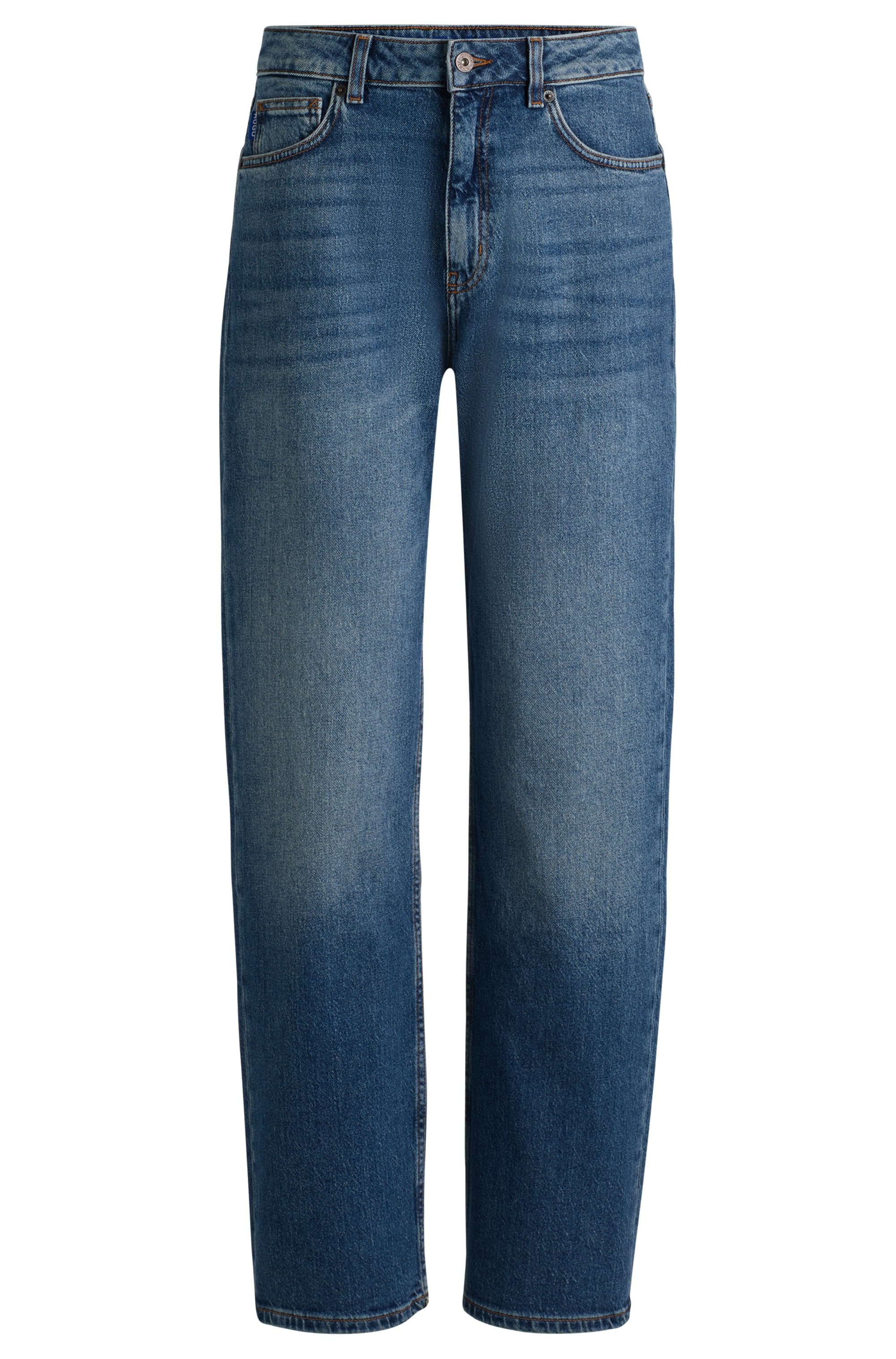 HUGO Blue Straight-Jeans »Elyah«, Straight Fit Jeans mit hoher Leibhöhe, Tall Länge 36