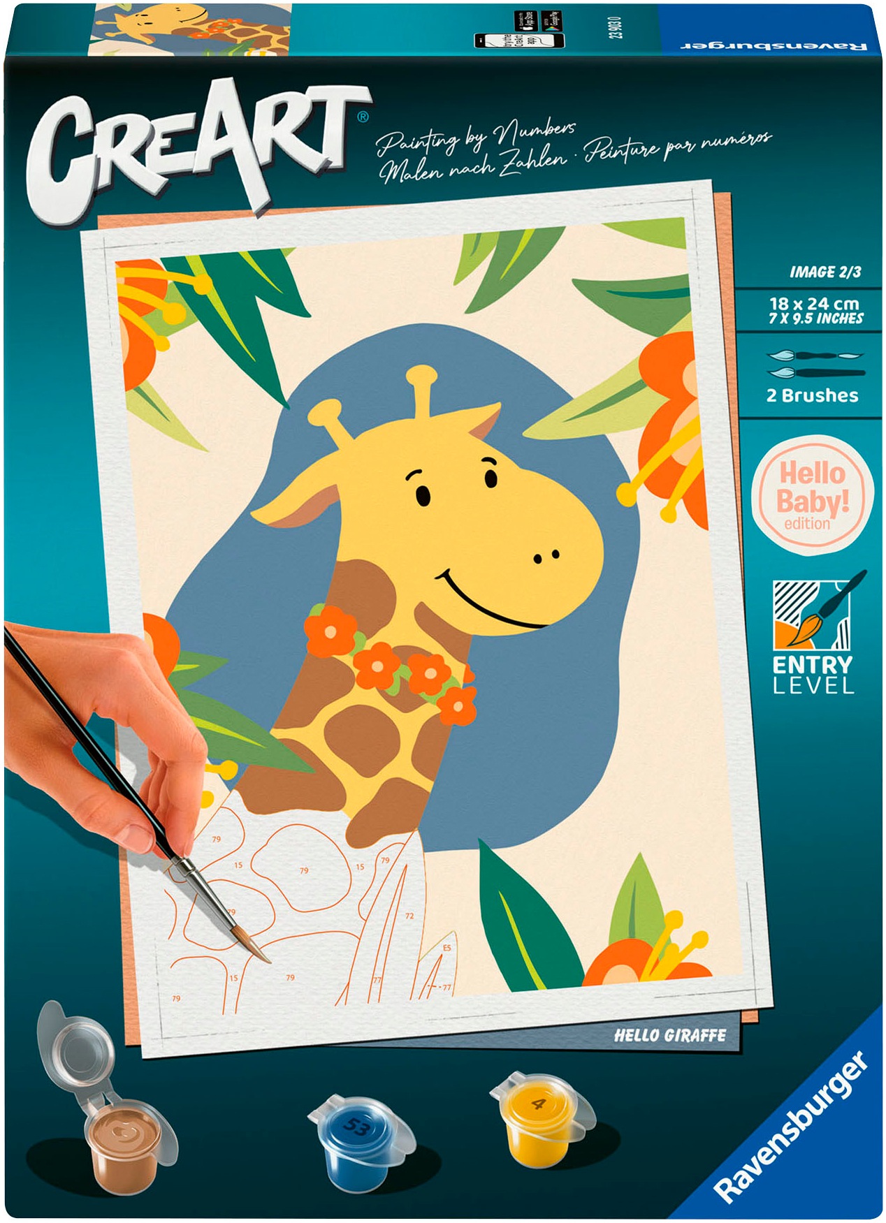 Ravensburger Malen nach Zahlen »CreArt, Hallo Giraffe«, Made in Europe