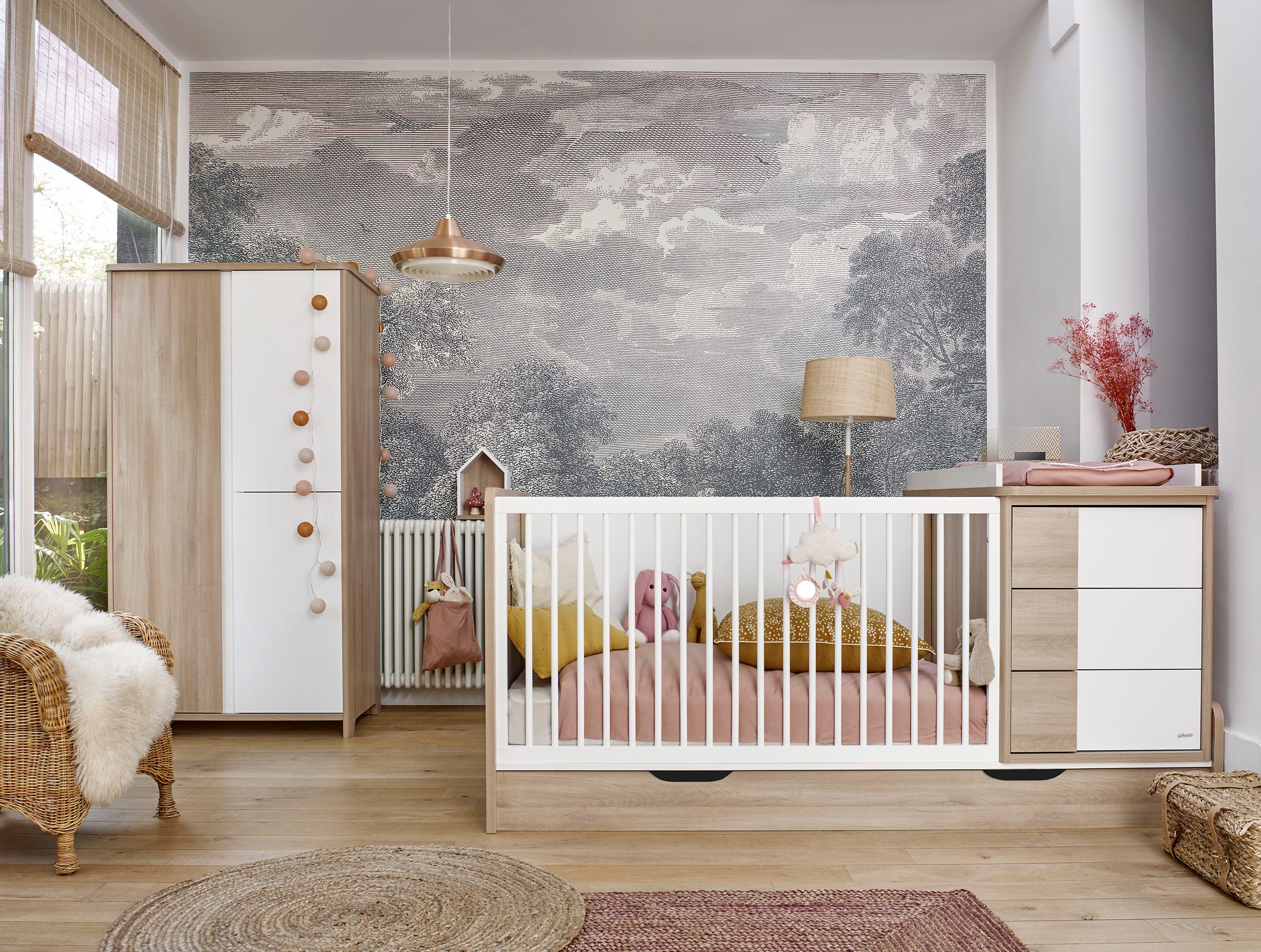 Galipette Bettanlage "Sasha" 5 Stk. tlg. bestehend aus Bett, Regal, Kommode günstig online kaufen