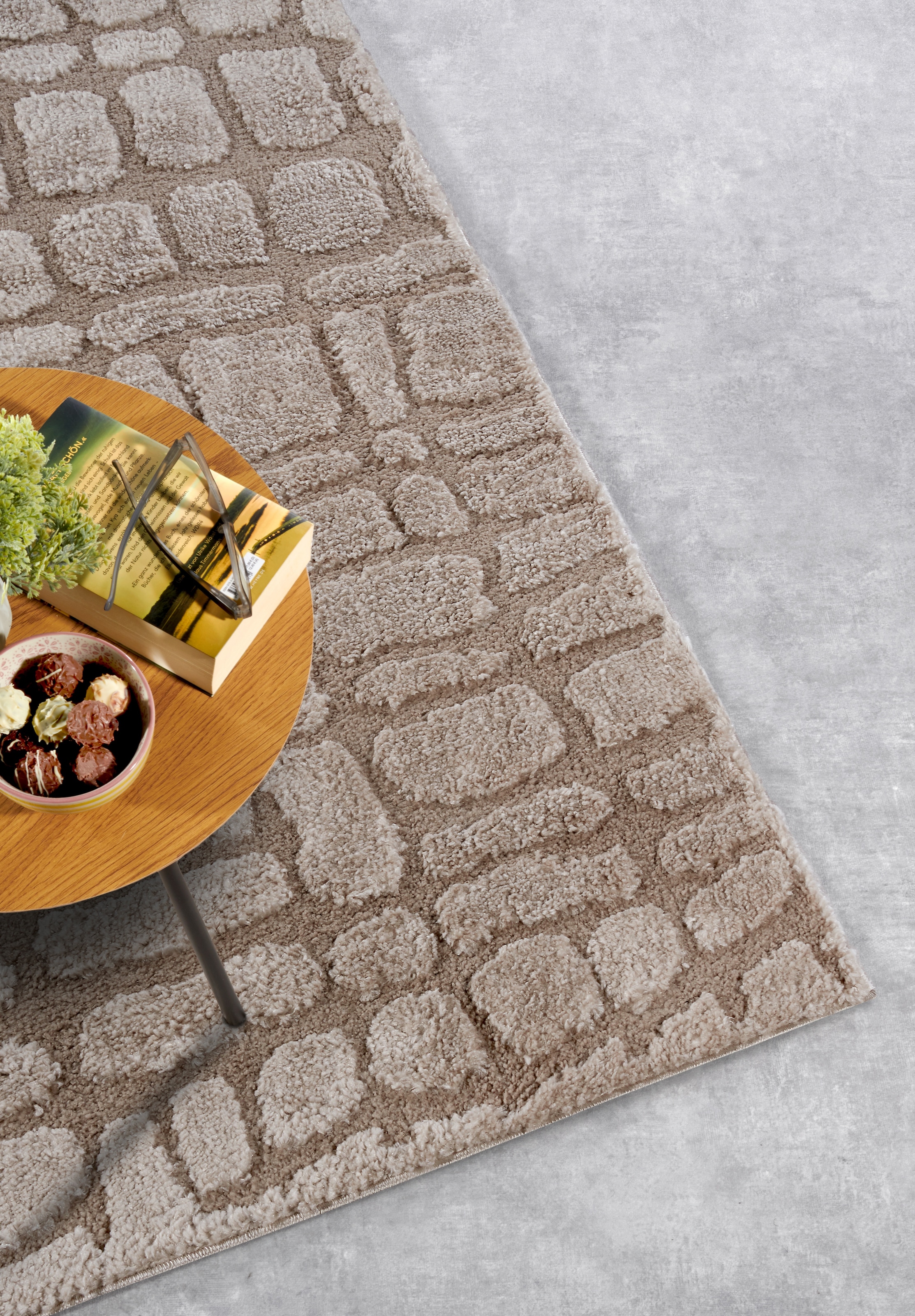 ELLE DECORATION Designteppich »Artistique«, rechteckig, 18 mm Höhe, Hochflor, Shaggy, Läufer, weich, Langflor, modern, Hoch Tief Effekt