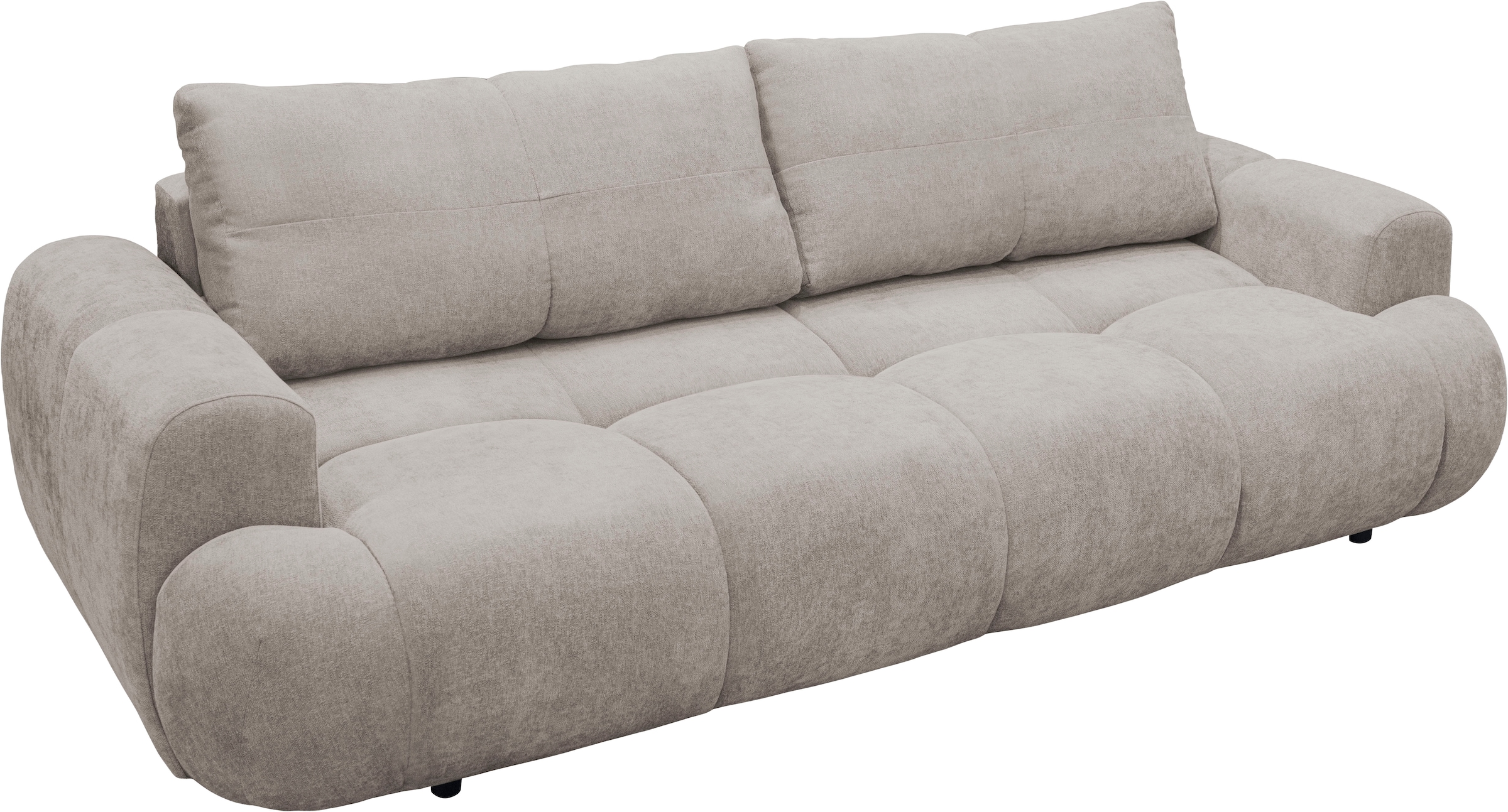 exxpo - sofa fashion 3-Sitzer "Alessano, 254 cm breit, modern & gemütlich" Verlässliche Qualität, inkl.Bettfunktion, Bettkasten, 2x Plaidskissen