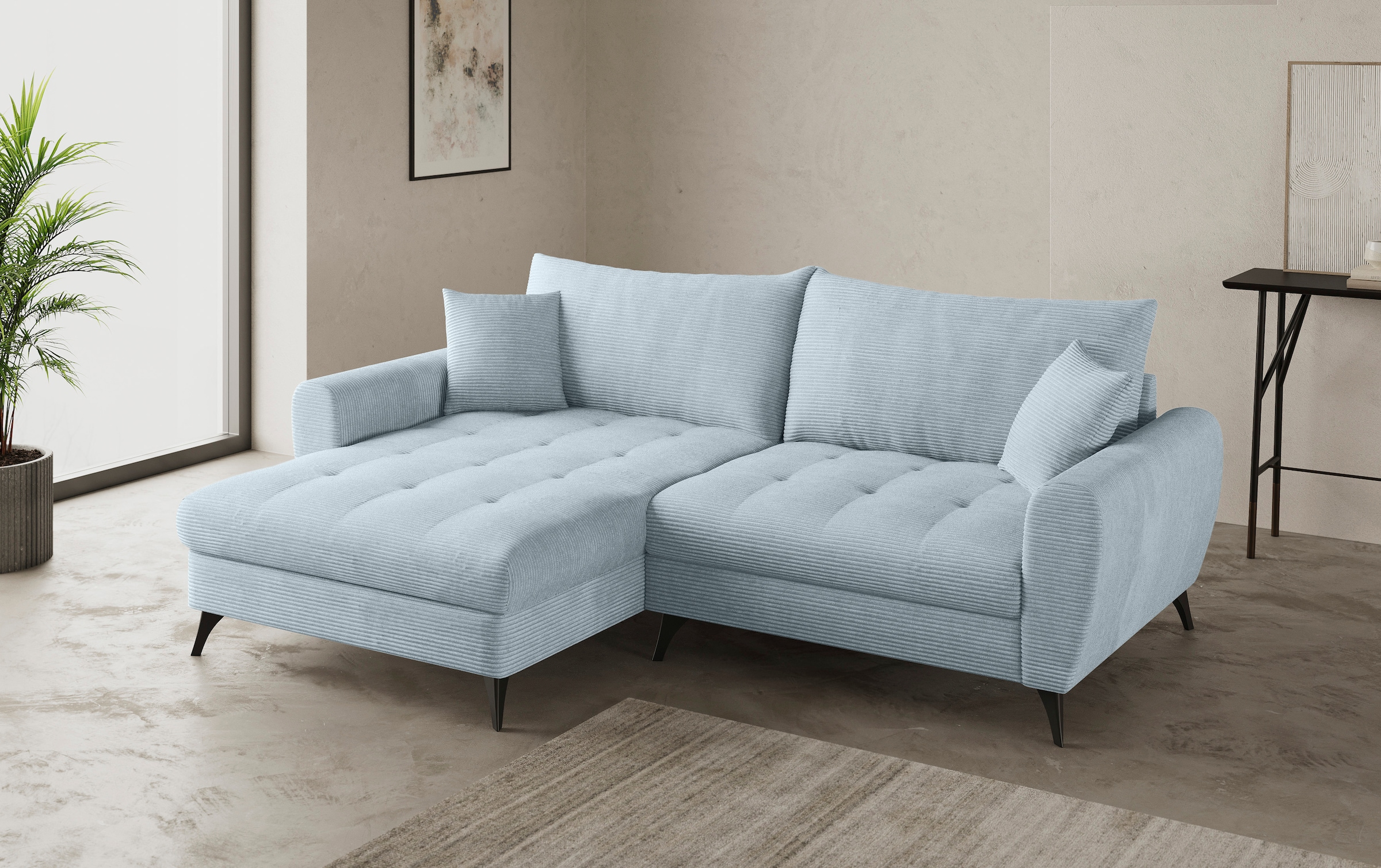 Mr. Couch Ecksofa »Blackburn II, L-Form«, Mit Kaltschaumpolsterung bis 140 kg belastbar