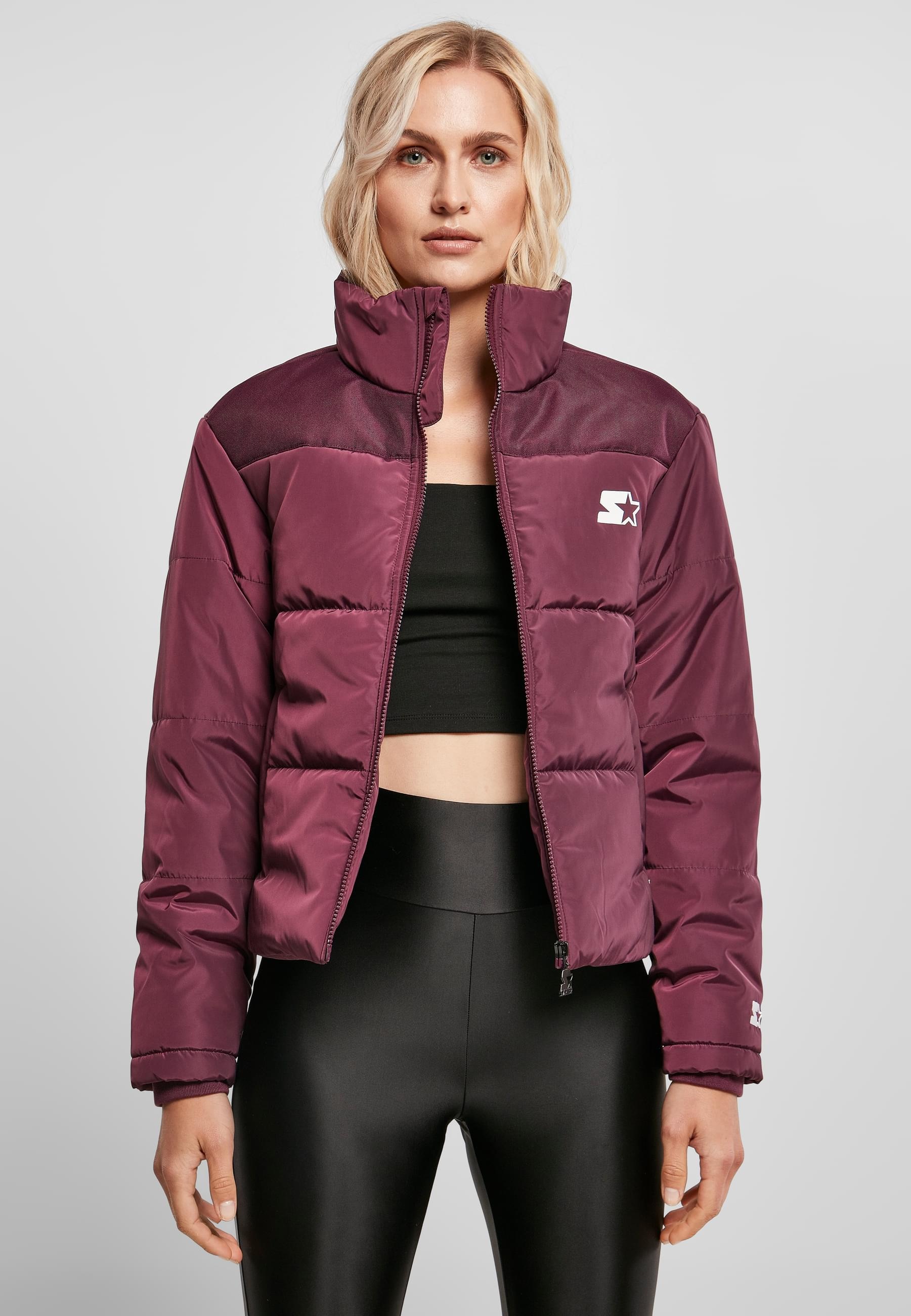 Starter Black Label Winterjacke »Starter Black Label Damen Ladies Starter Logo Puffer Jacket«, (1 St.), ohne Kapuze