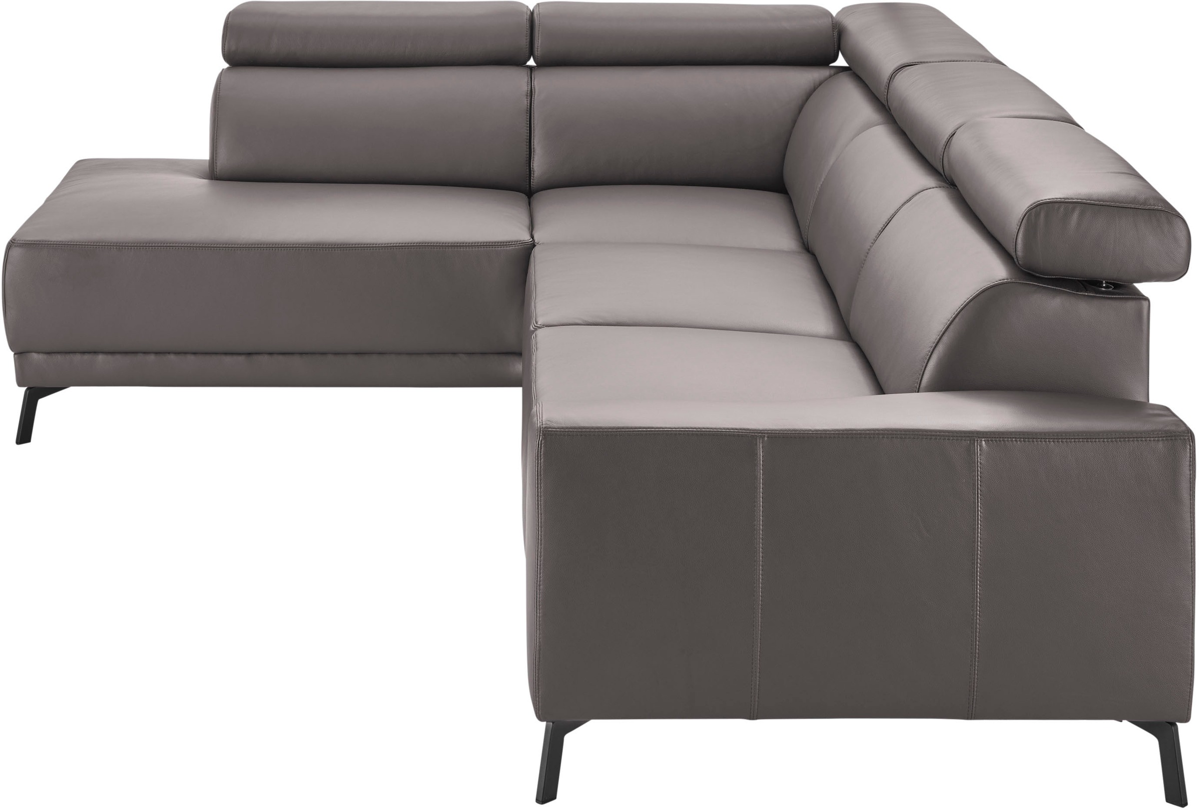 3C Candy Ecksofa »Greve modern und bequem, inkl. manueller Kopfteilverstellung, L-Form«, wahlweise mit motorischem Sitzvorzug