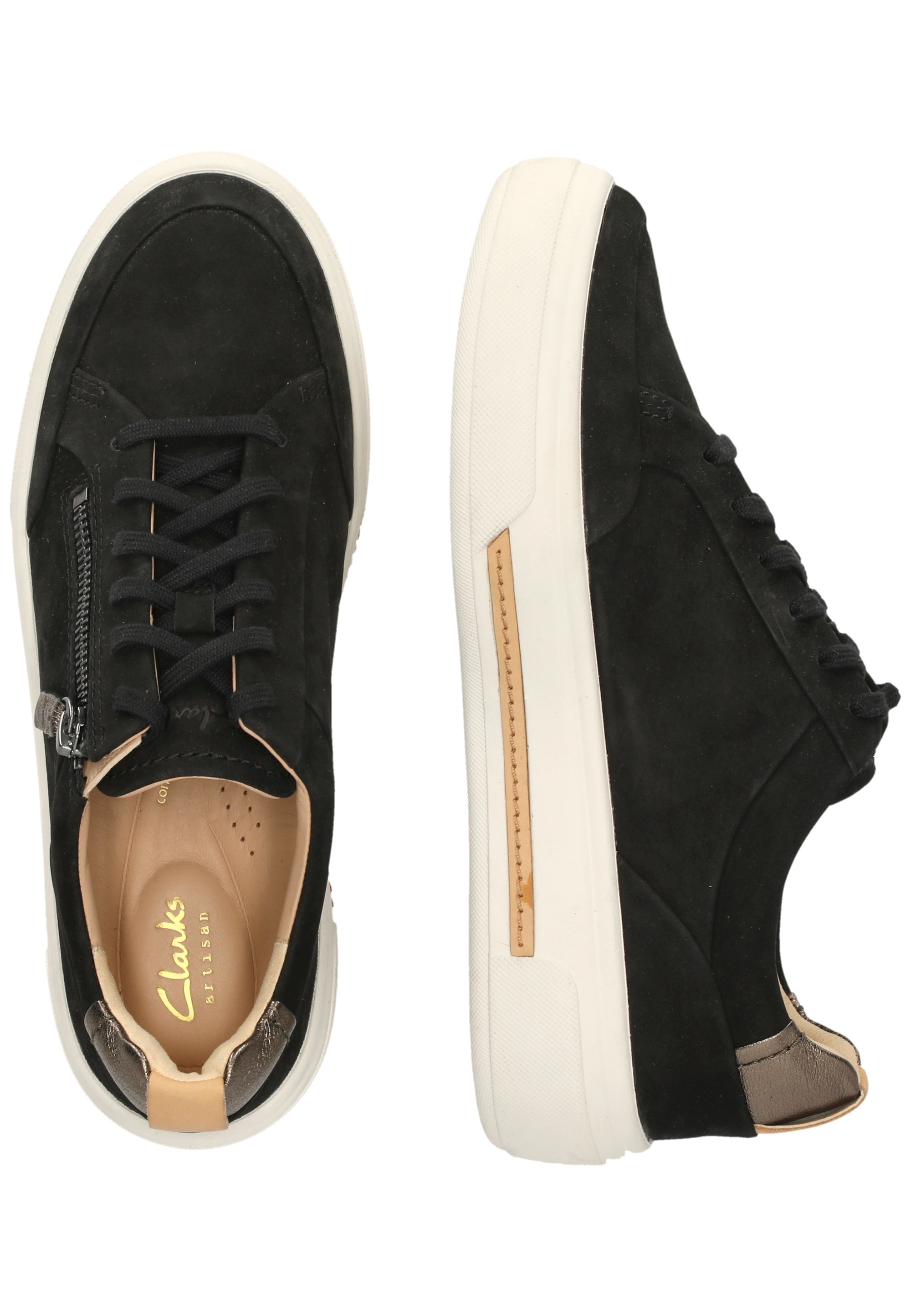 Clarks Sneaker »Hollyhock Zip«  aus weichem Nubukleder