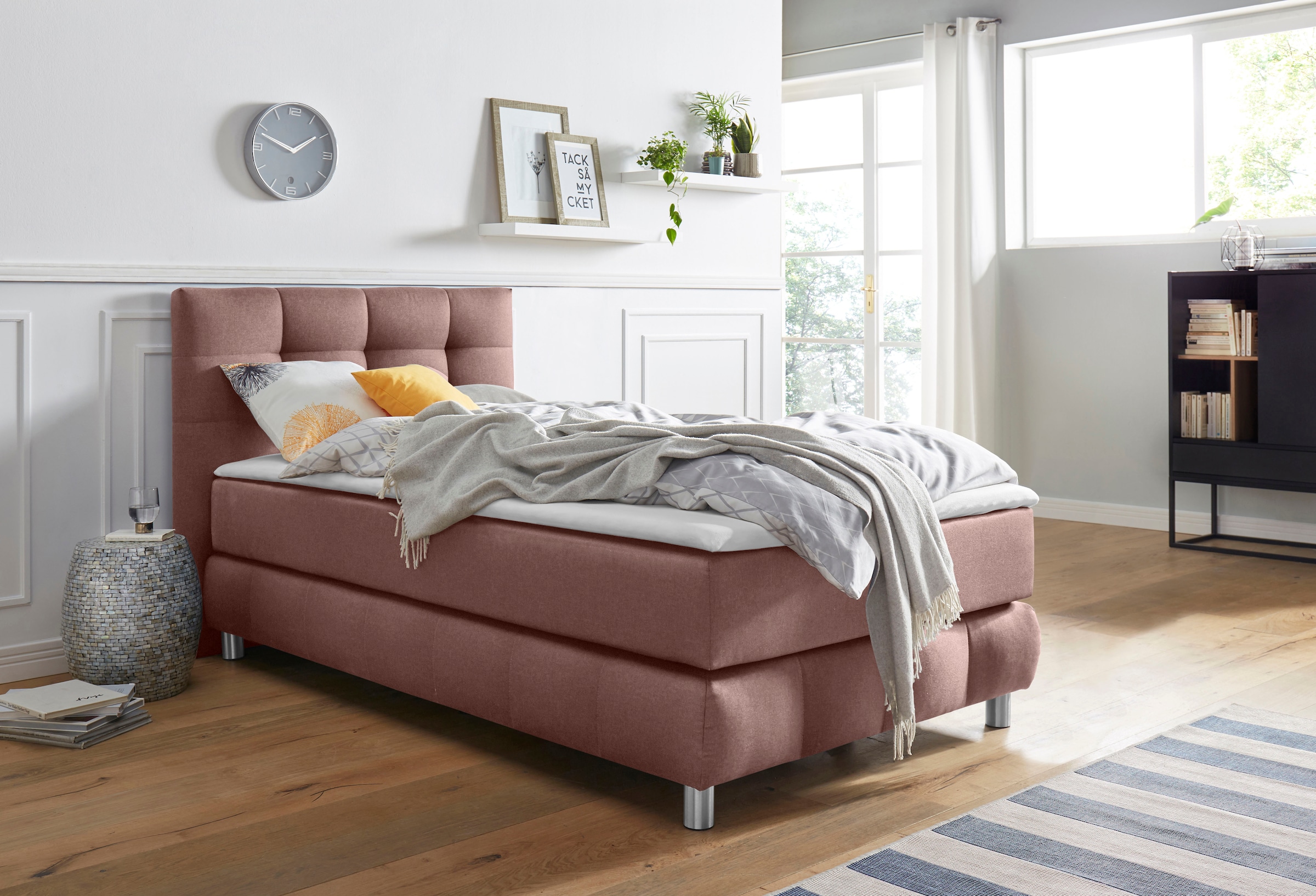 andas Boxspringbett "Salo", incl. Topper, 6 Breiten, 2 Härtegrade, TFK auch günstig online kaufen
