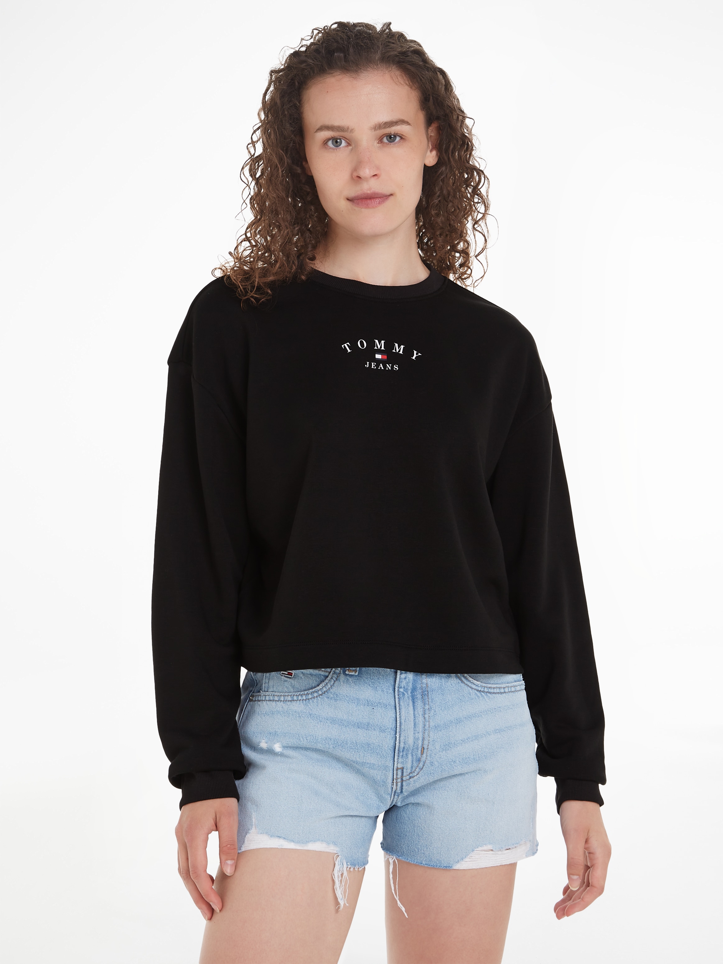 Sweatshirt »TJW ESSENTIAL LOGO 2 CREW«, mit Tommy Jeans Flagge