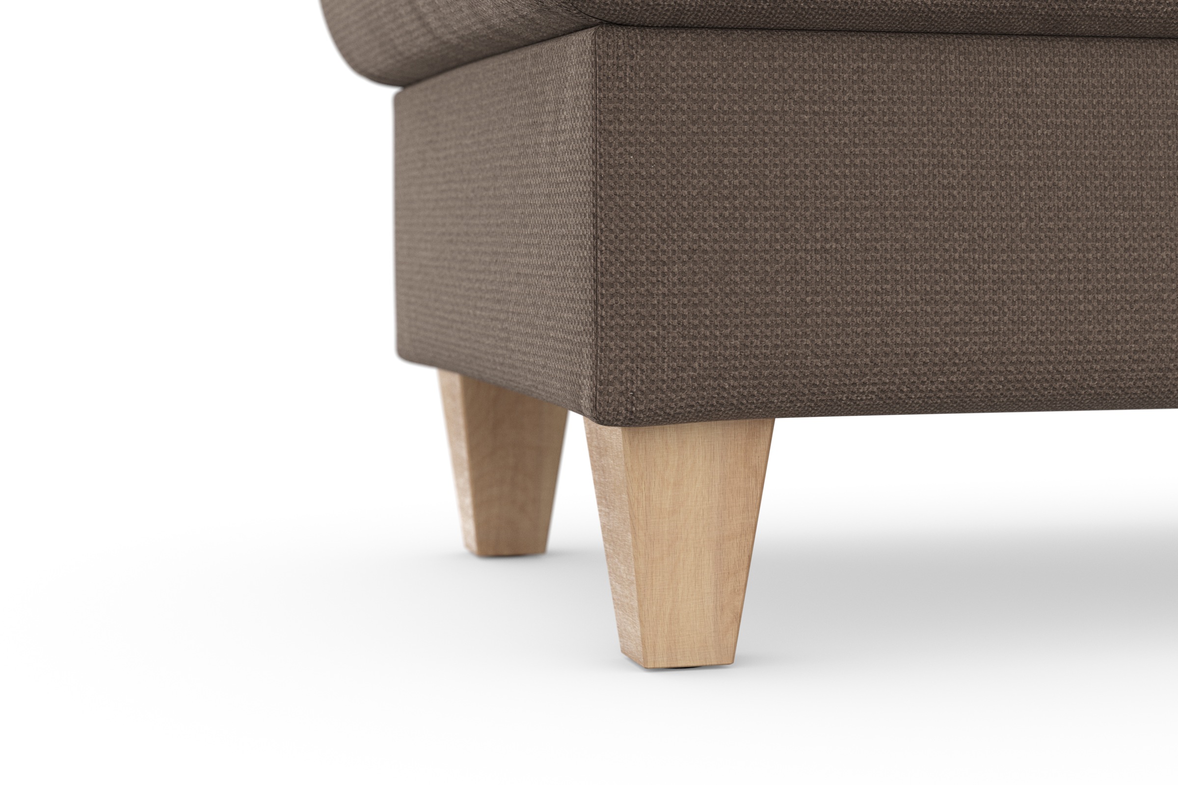 sit&more Stauraumhocker »Farö«, mit Stauraum und Federkern und naturfarbenen Füßen