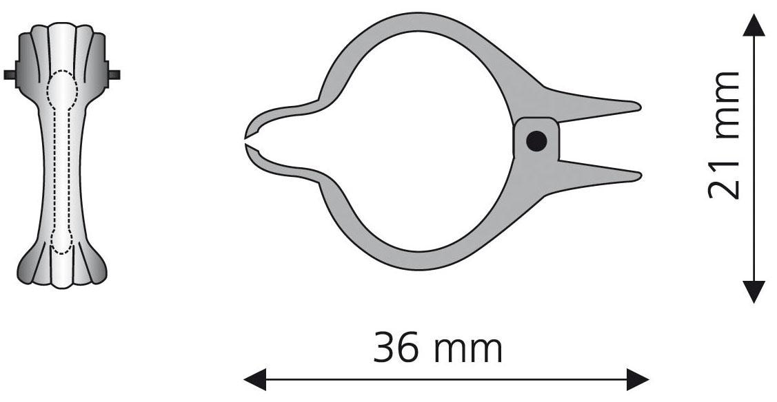 Liedeco Dekoklammer, (Packung, 8 St.), für Gardinenstangen Ø 12 mm auf  Rechnung | BAUR