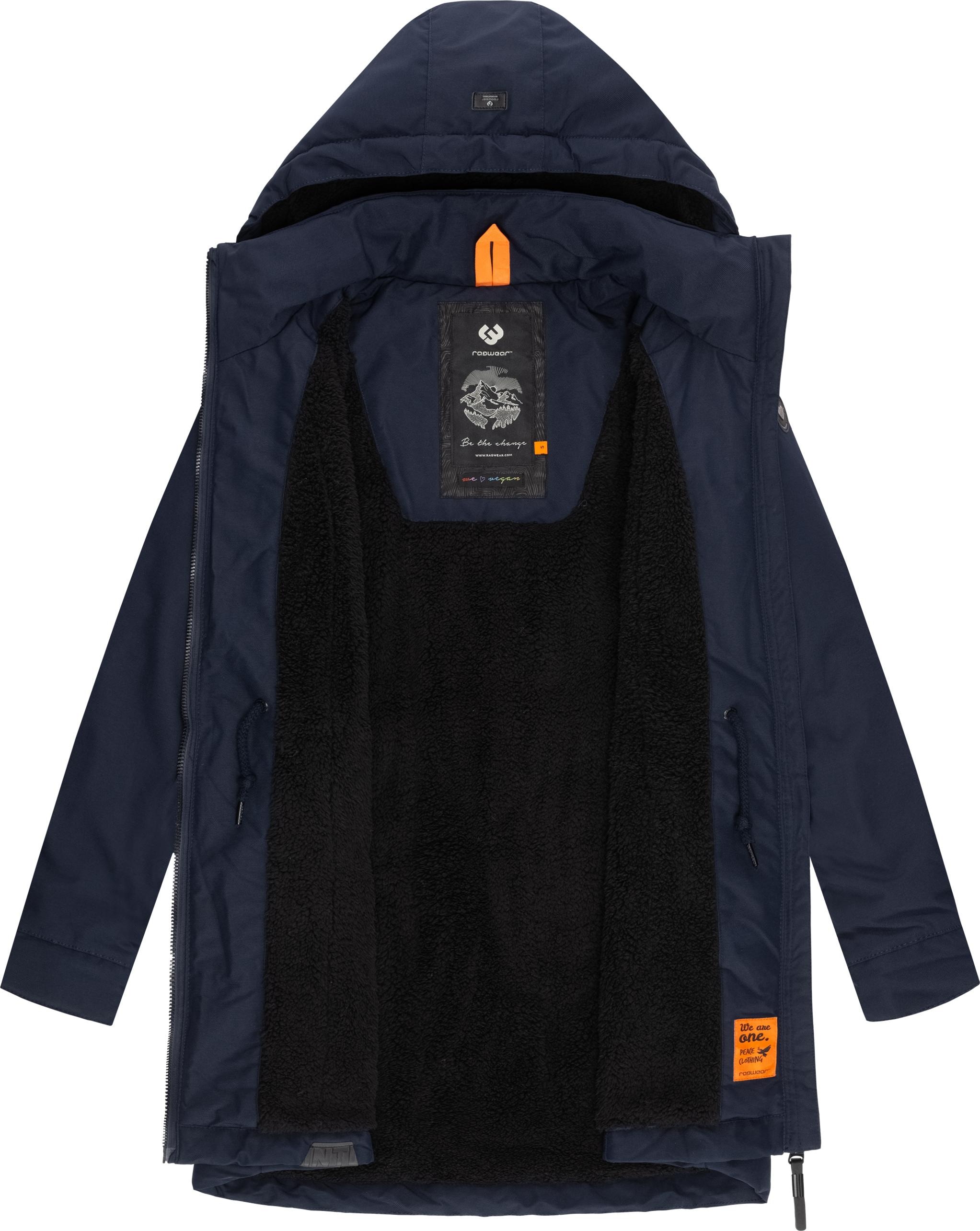 Ragwear Winterjacke »Dakkota«, mit Kapuze, Wasserdichter Winterparka mit Teddyfleece Innenfutter