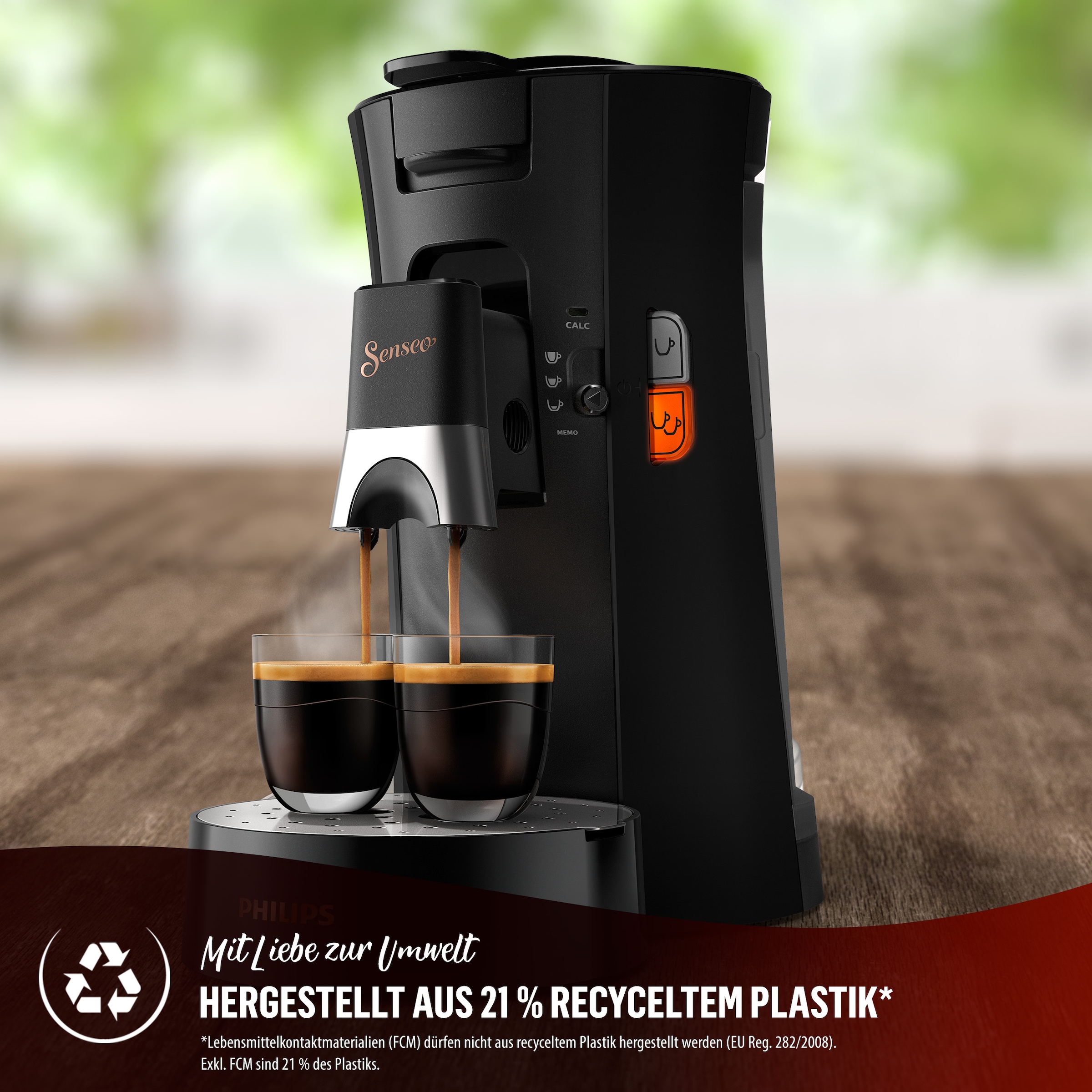 Philips Senseo Kaffeepadmaschine »Select CSA240/60, mit drei Kaffee-Einstellungen«, aus 21% rec. Plastik, Memo-Funktion, inkl. Gratis-Zugabe, Wert 14€ UVP