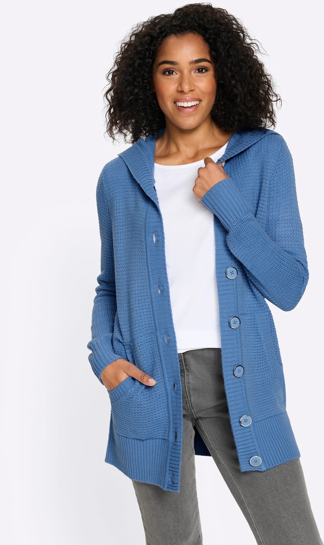 Classic Basics Kapuzenstrickjacke